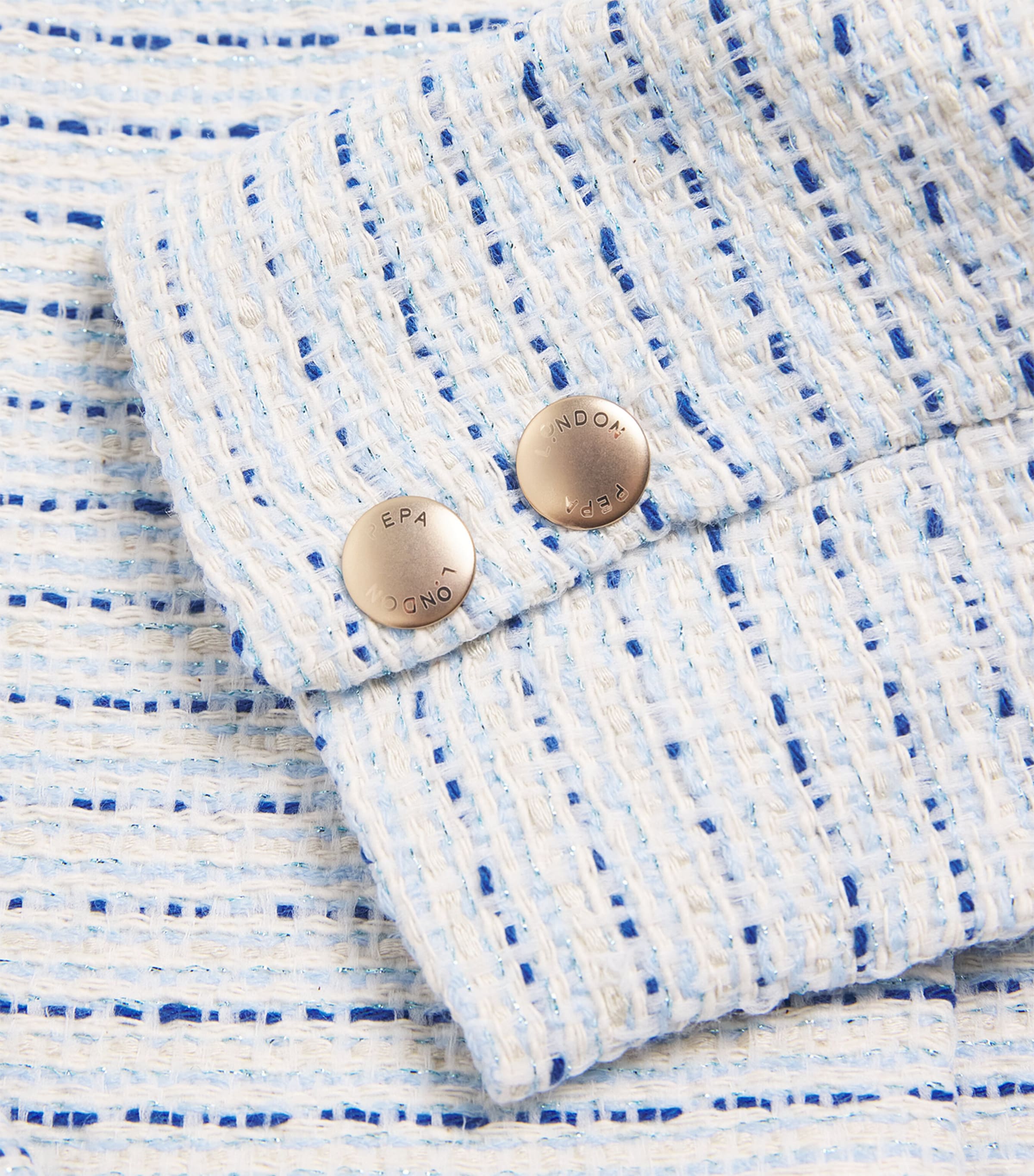 PEPA LONDON Tweed Brighton Jacket (18 Months-4 Years) Blue Image 4