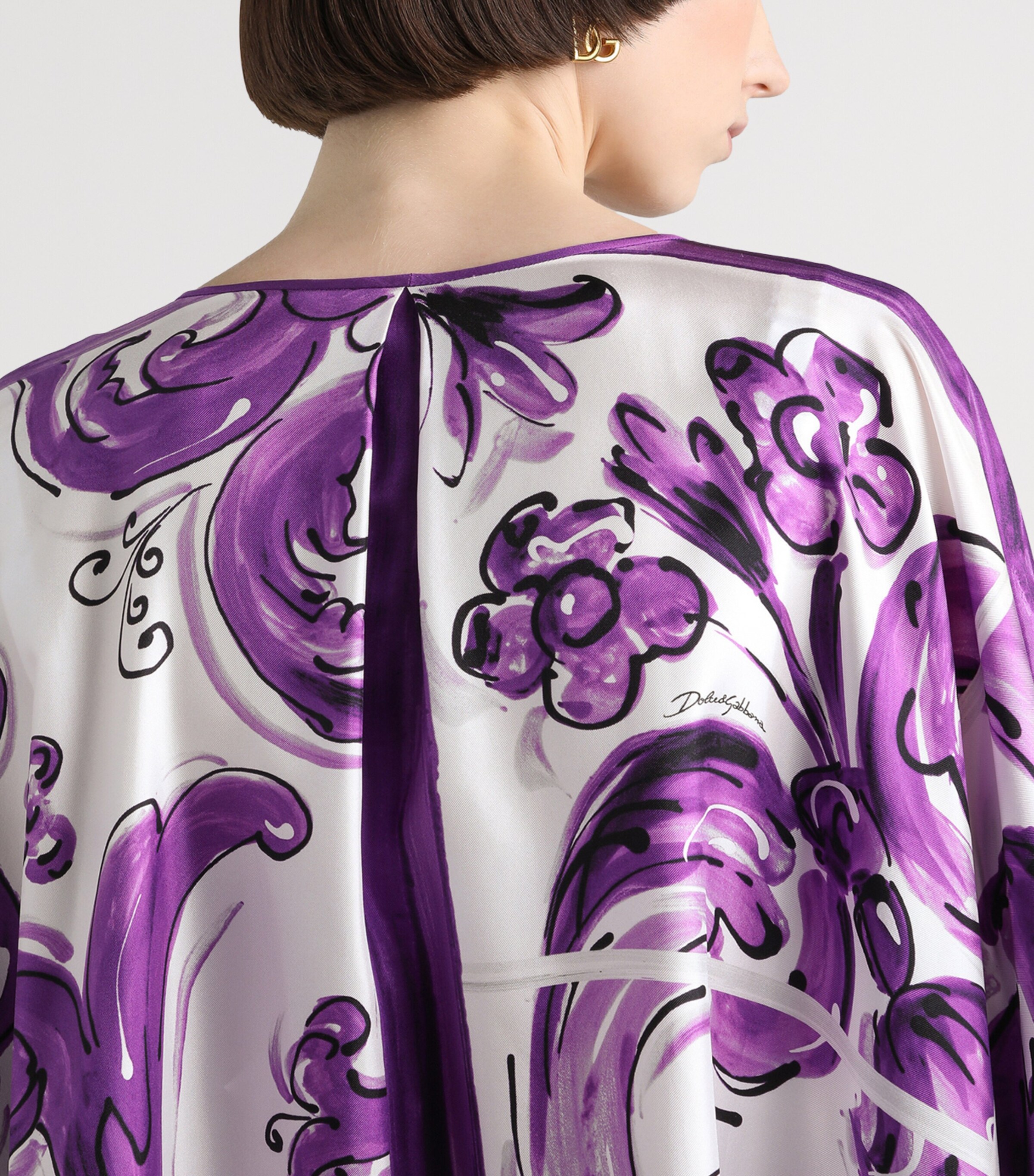 Silk Majolica Print Maxi Dress HP5DQ-MIX MAIOL Image 5