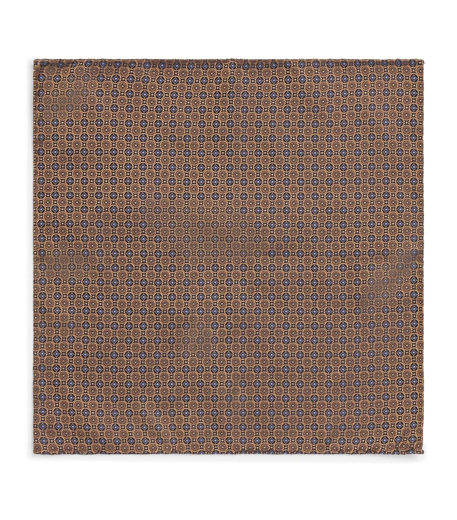Silk Jacquard Pocket Square 39 LIGHT BROWN Image 1