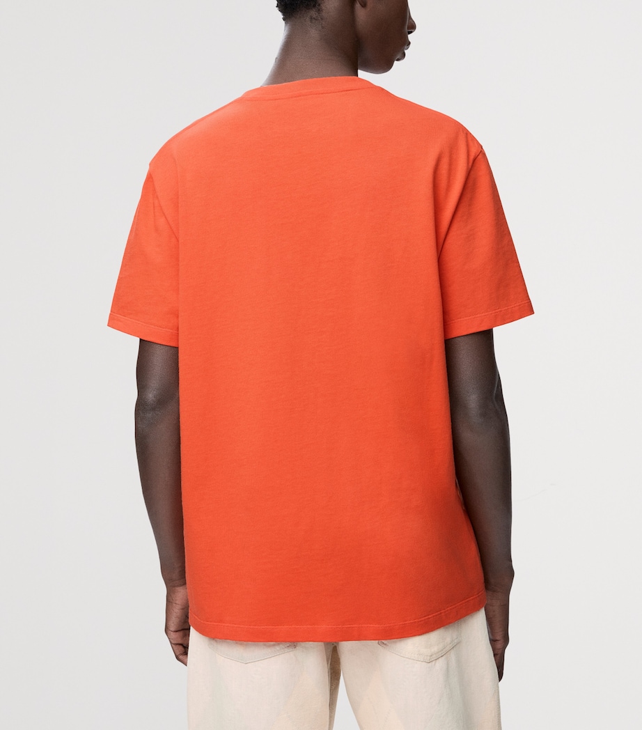 Cotton Pocket Logo T-Shirt ORANGE Image 4