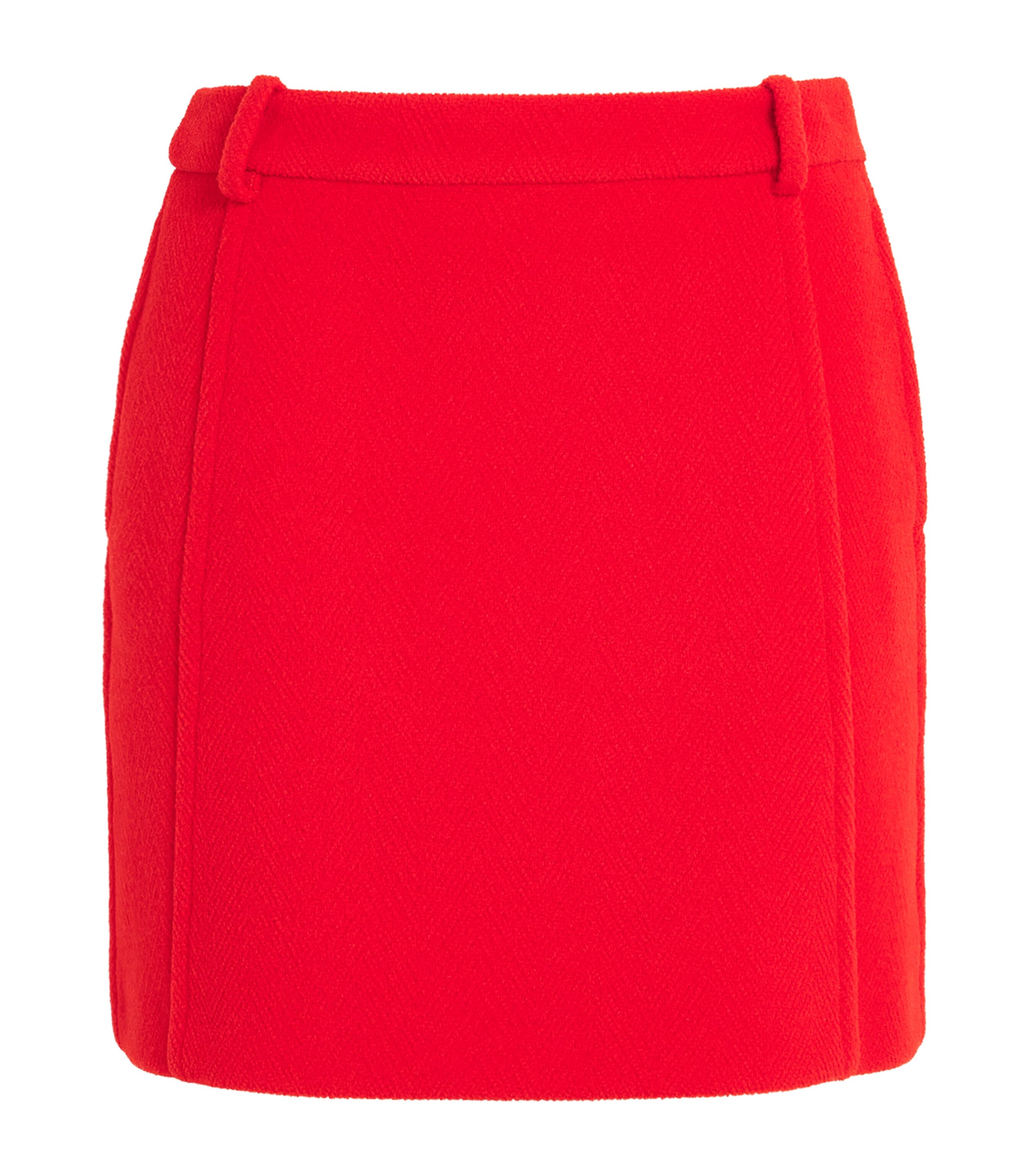 Jil Sander Wool Chevron Mini Skirt In Red