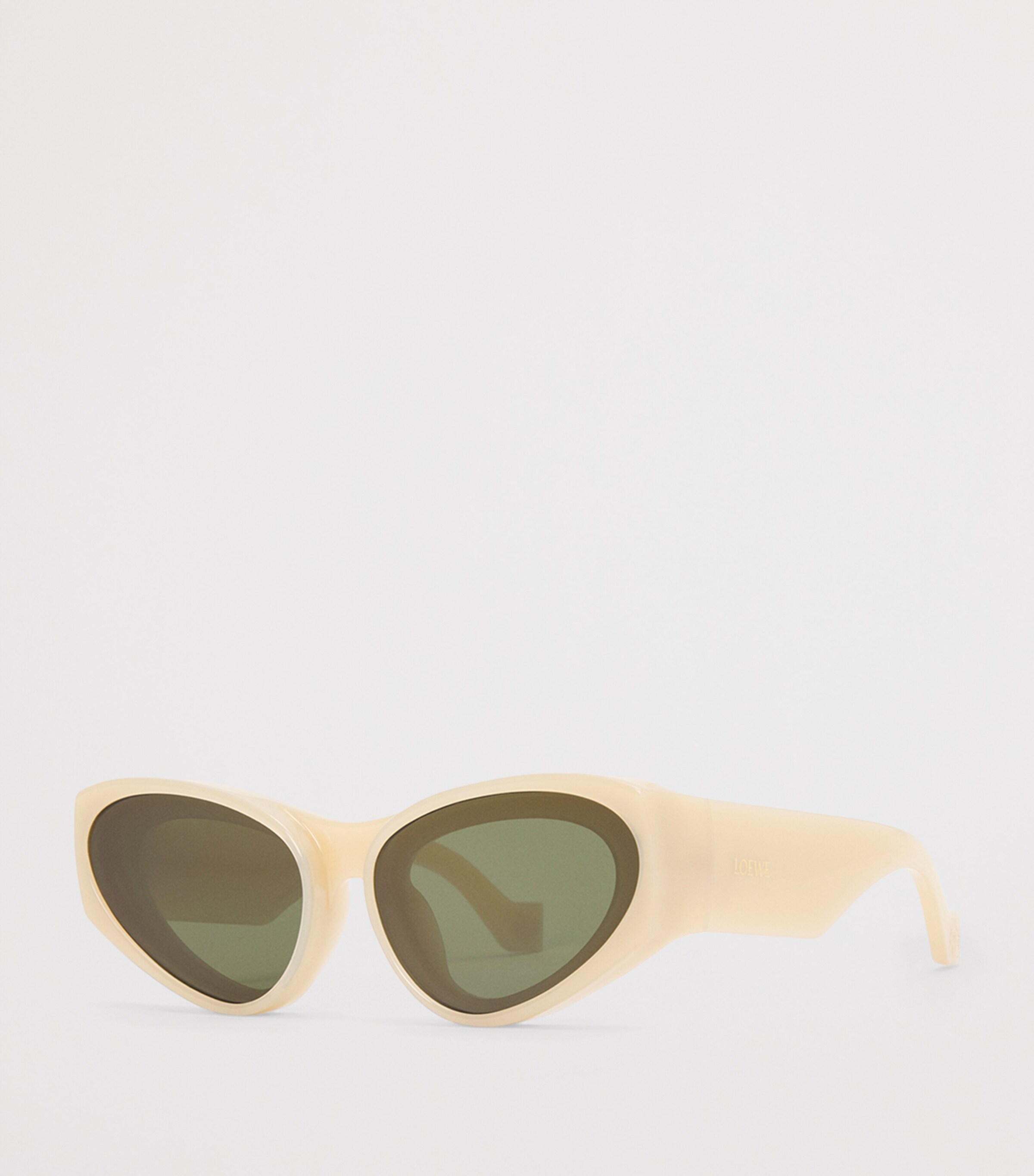 LOEWE x Paula's Ibiza Front Lenses Cat Eye Sunglasses Milky Ivory Image 2
