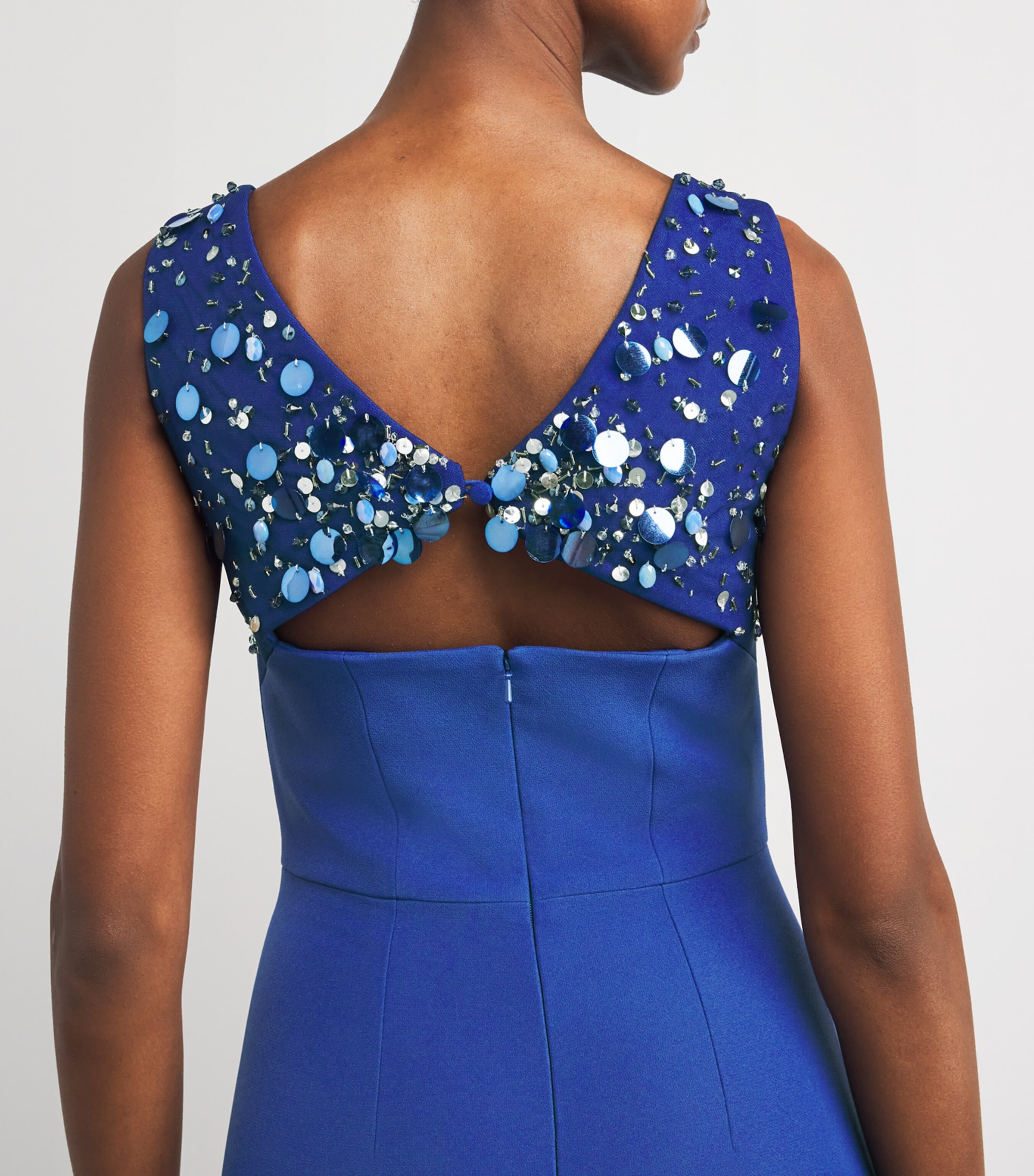 Safiyaa Womens Embellished Melina Gown Skiathos Blue Image 6