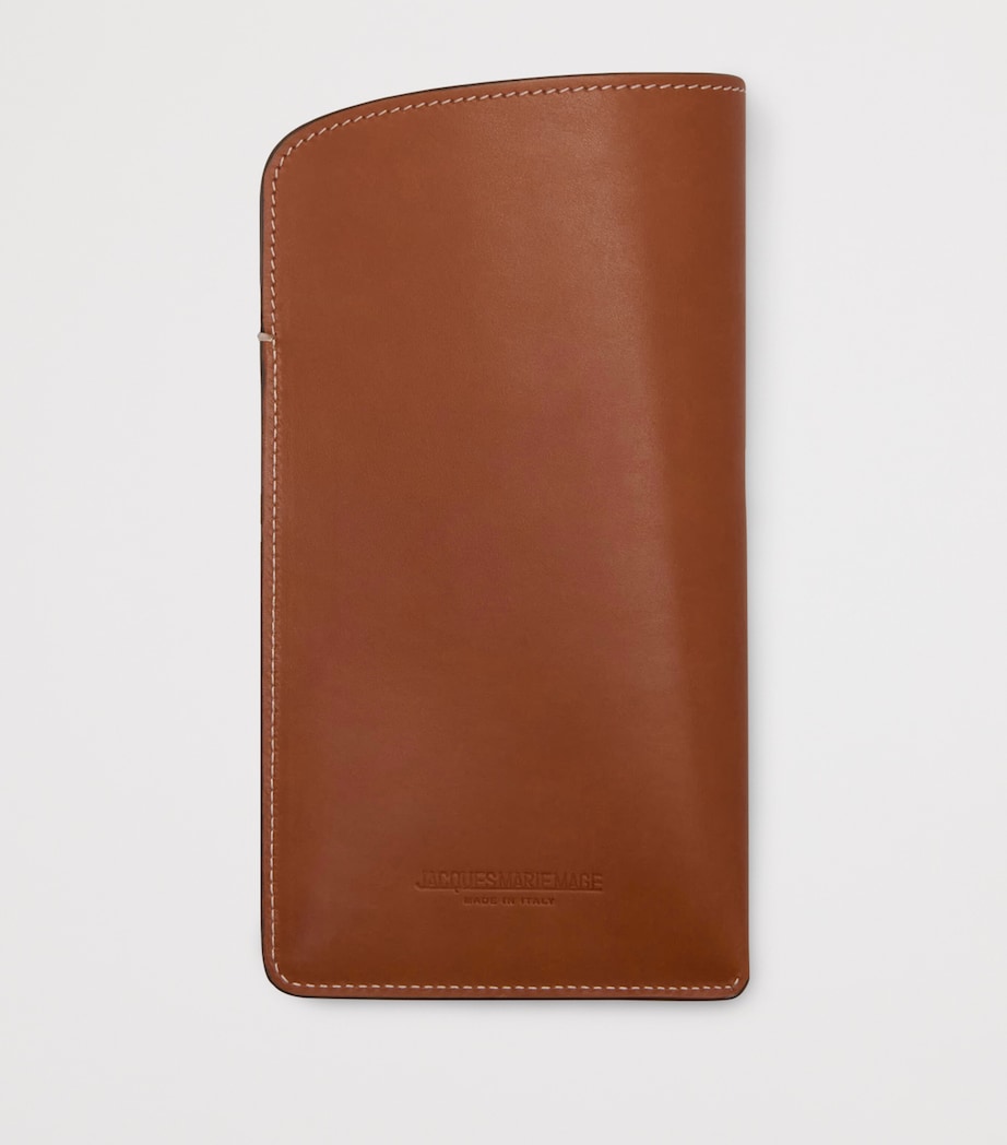 Jacques Marie Mage Leather Circa Sunglasses Slip Case Tan (l) Image 4