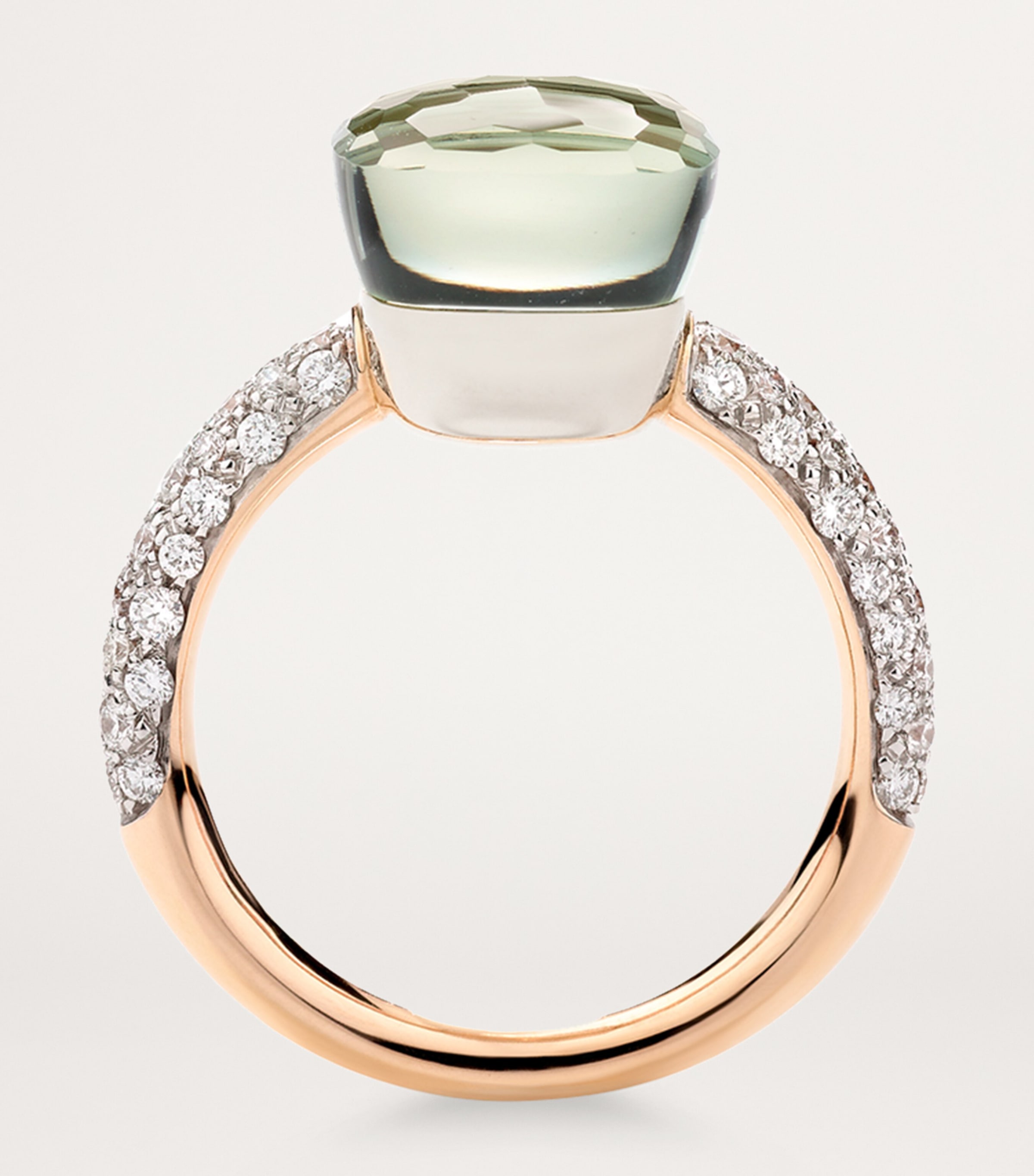 Rose Gold, Diamond and Prasiolite Nudo Classic Ring DB0PA Image 3