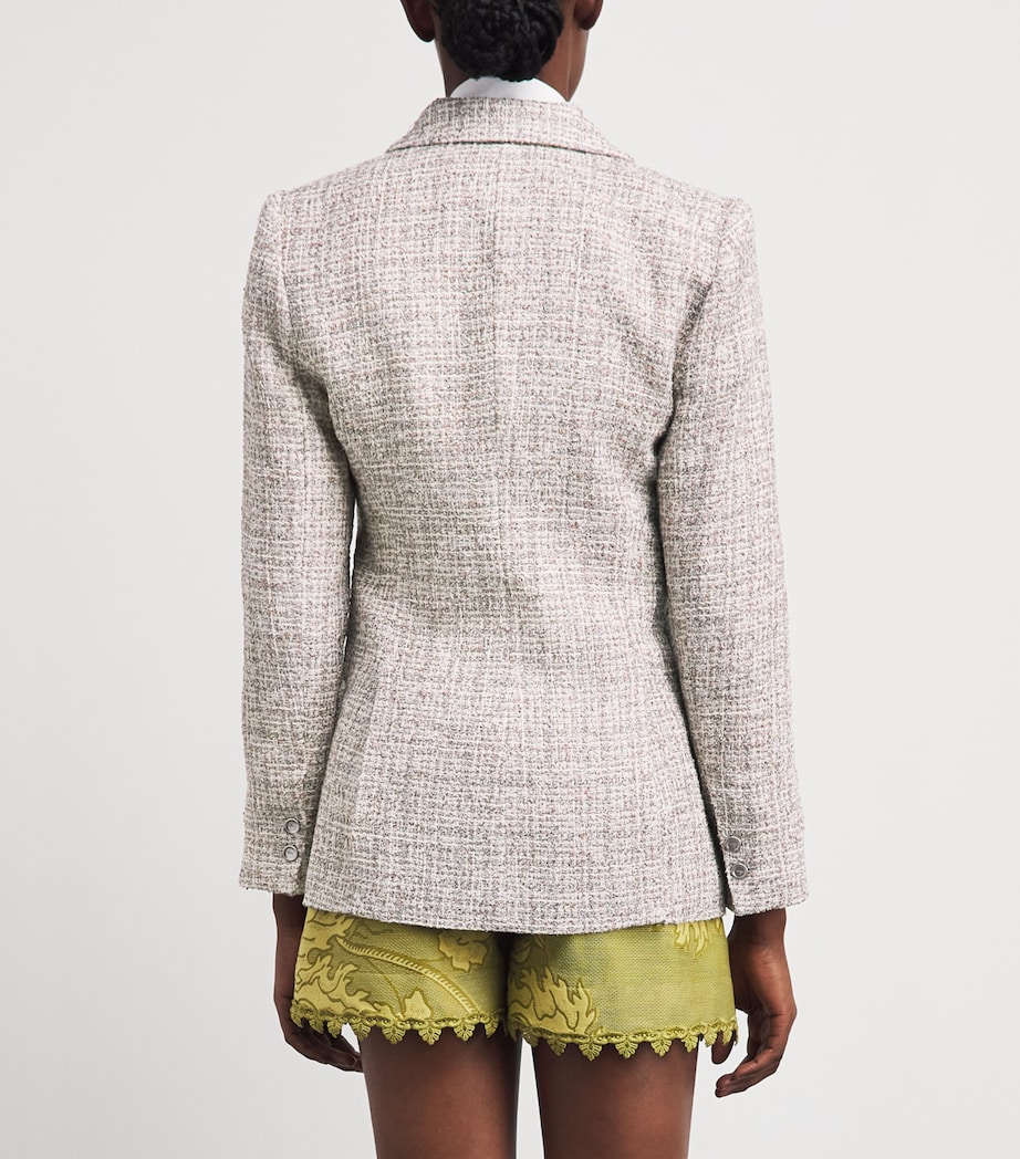 L'Agence Womens Tweed Chamberlain Blazer Dusty Blu Mlti Tweed Image 5