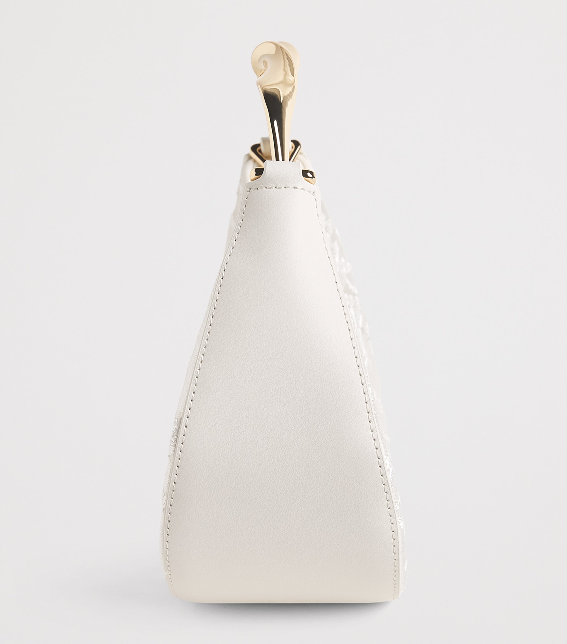 Simkhai Mesh Embroidered Nixi Clutch Bag Ivory Image 4