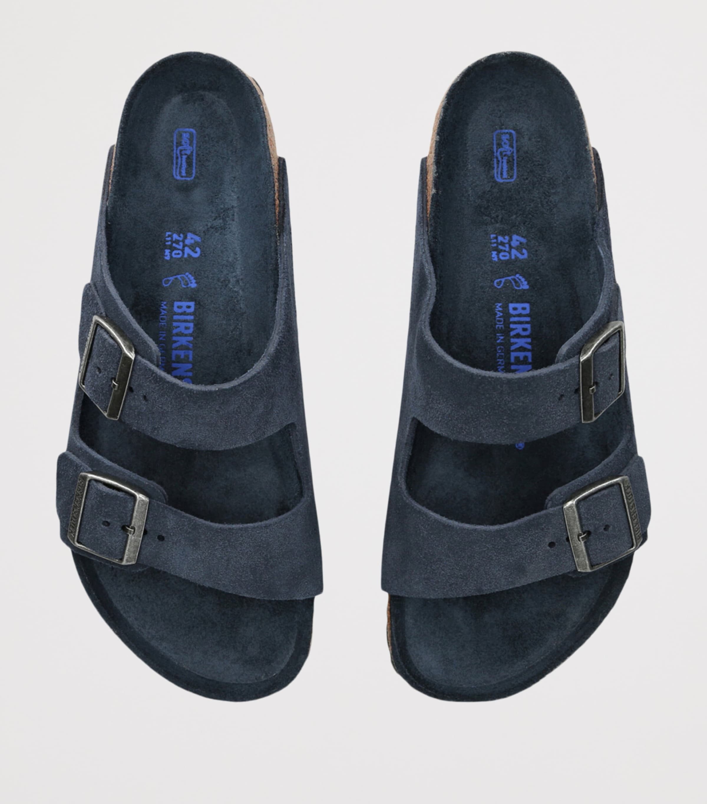 Birkenstock Suede Arizona Sandals Navy Image 4