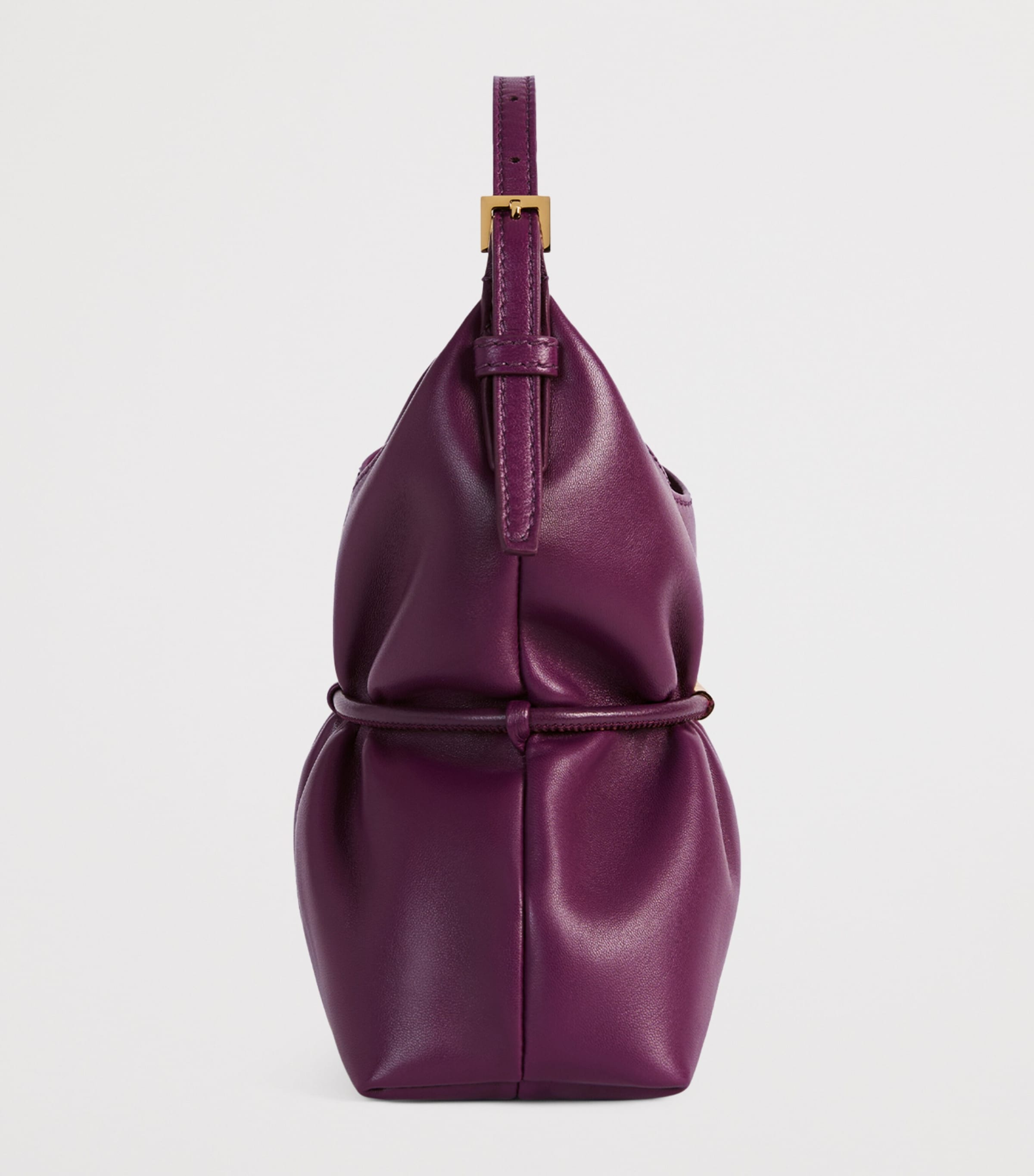 Balmain Mini Lambskin Sphynx Top-Handle Bag Merlot Image 5