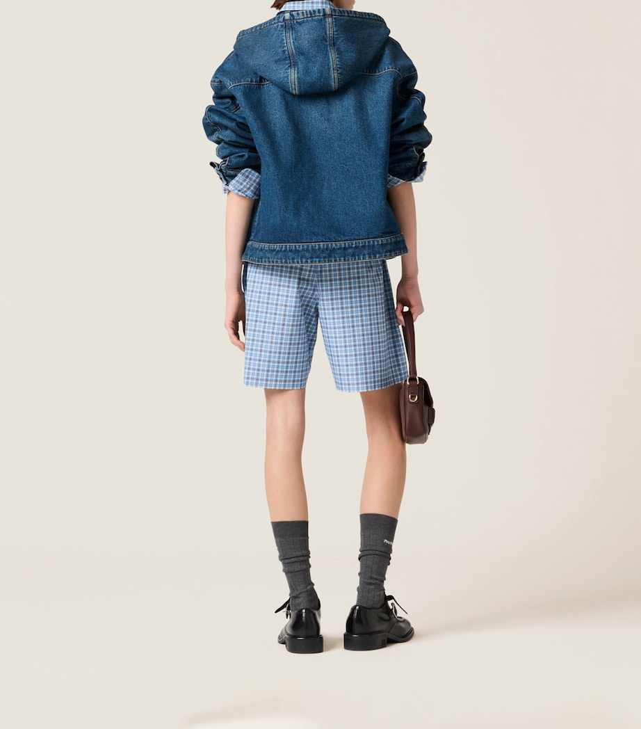 Denim Zip-Up Hoodie F0008 Image 3