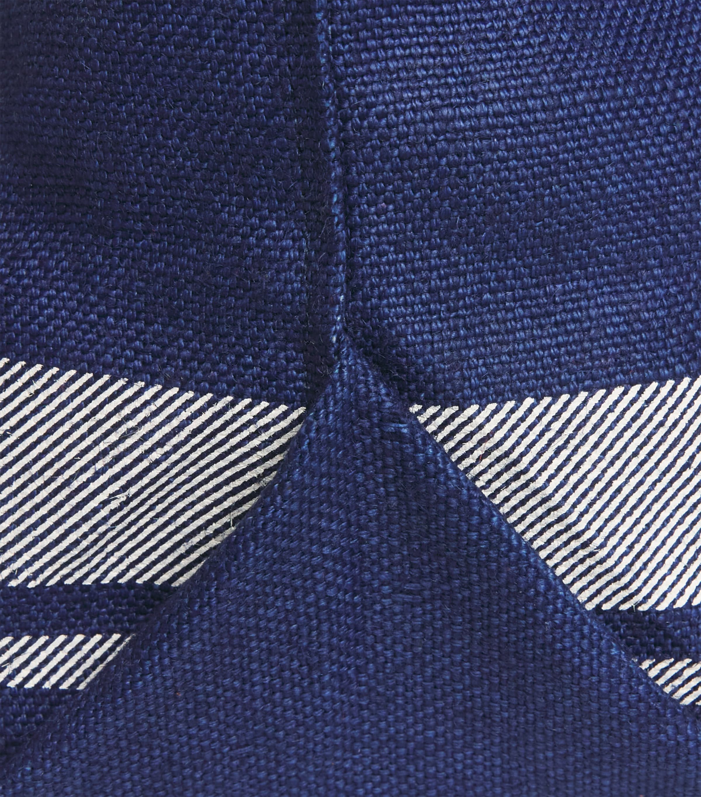 Harrods Jute Stripe Shopper Bag Blue Image 3