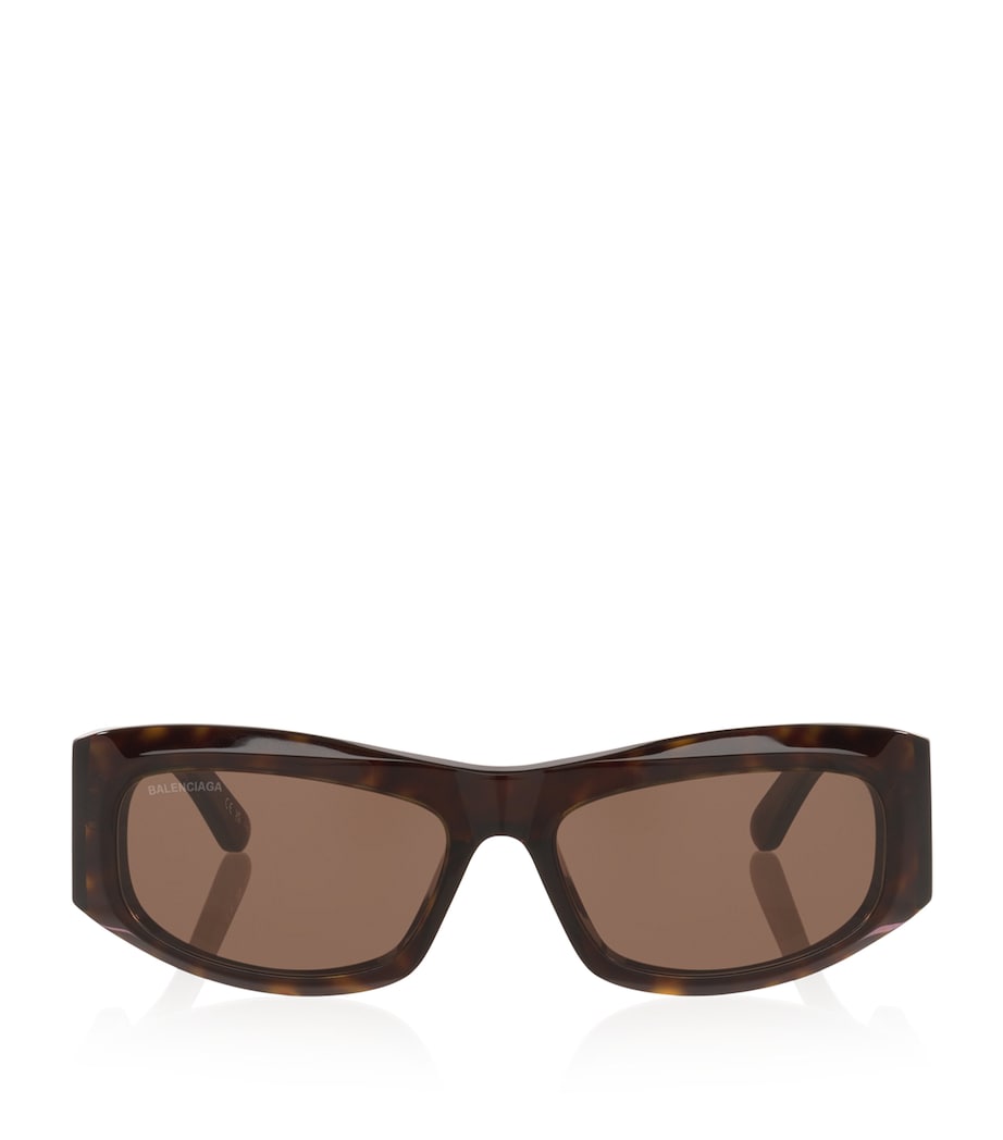 Balenciaga Tortoiseshell BB0395S Rectangular Sunglasses Image 1