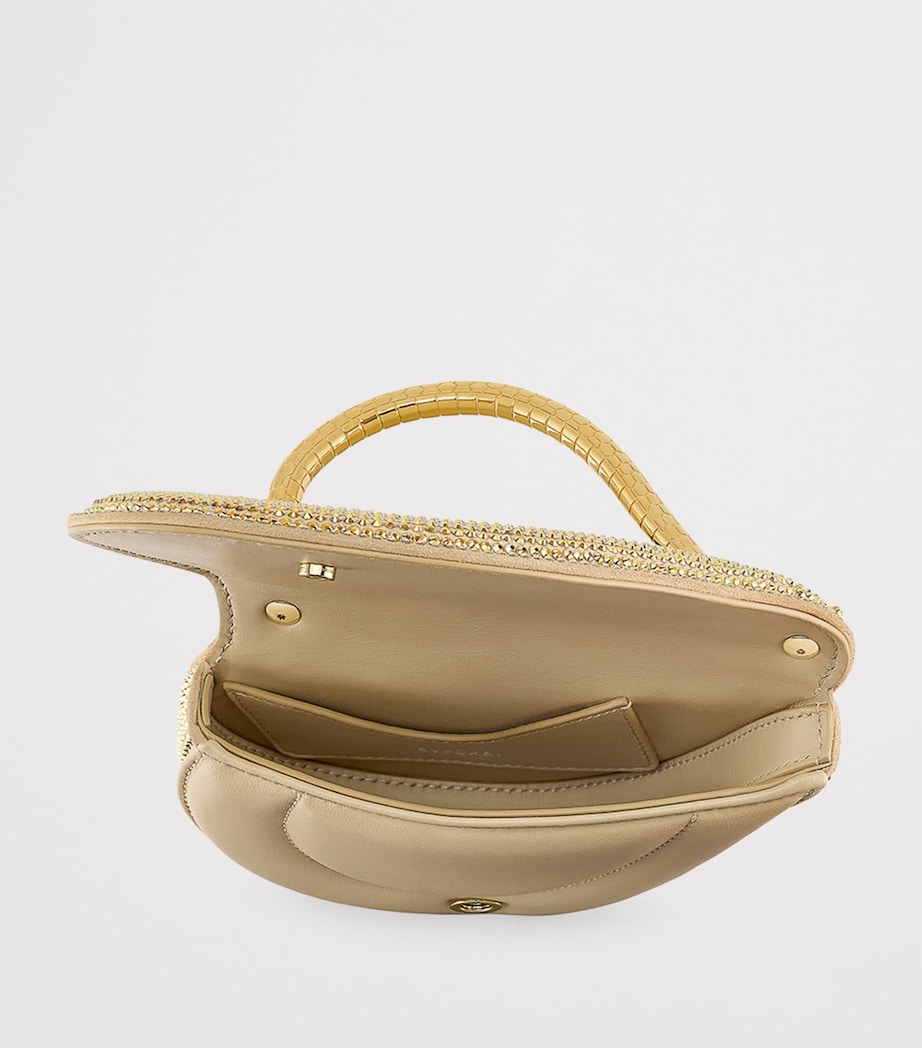 Leather Serpenti Cuore 1968 Top-Handle Bag GOLD Image 6