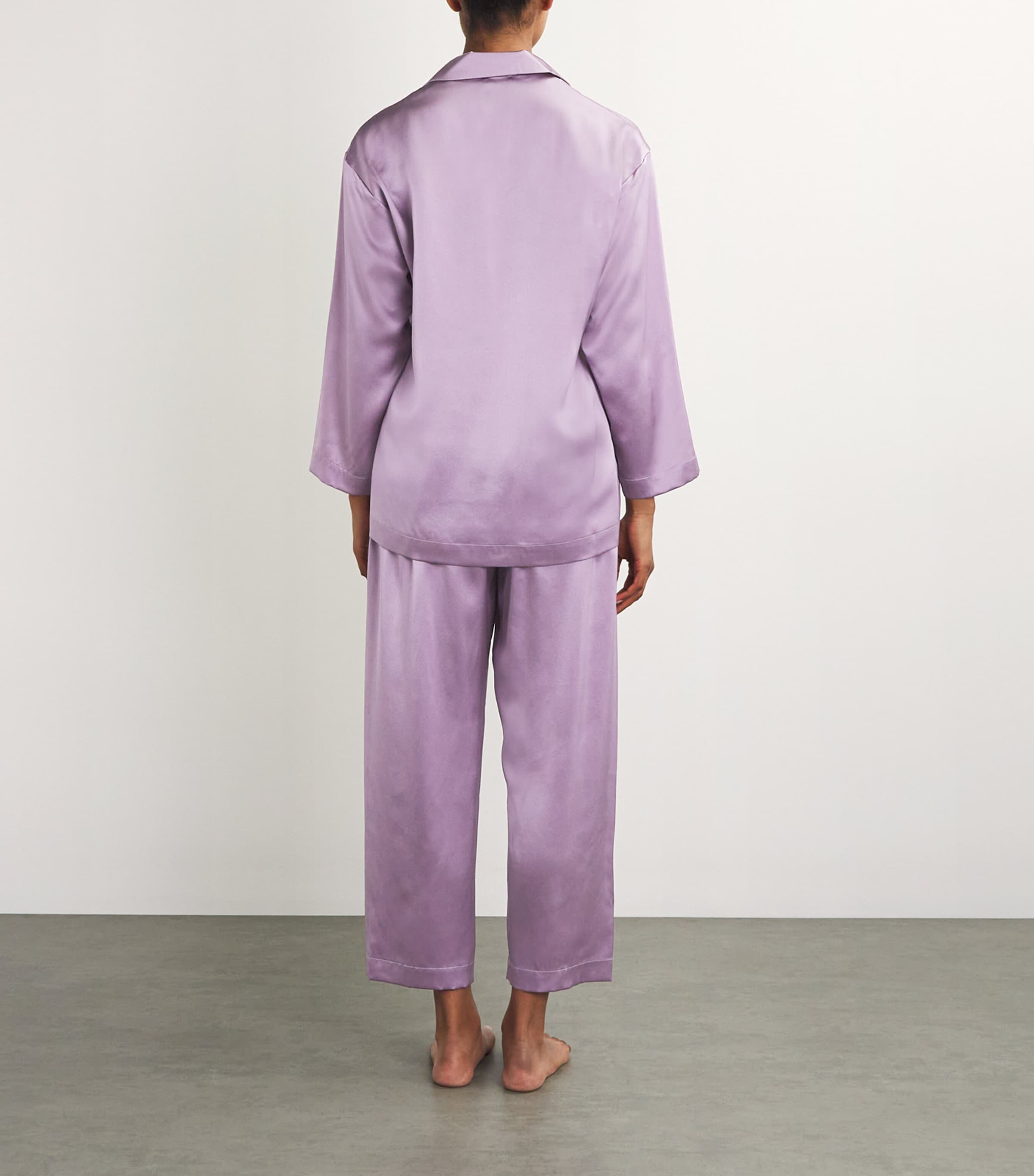 Silk Pyjamas GREY PLUM LILAC Image 3
