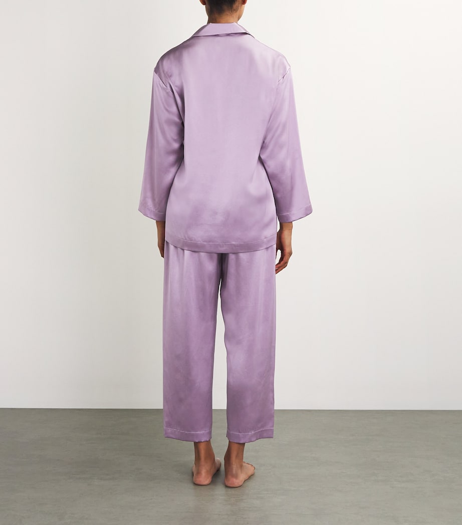 Silk Pyjamas GREY PLUM LILAC Image 3