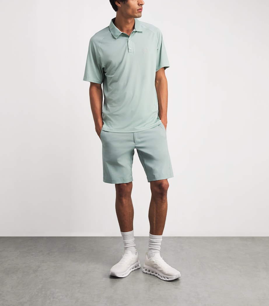 Alba Mens Cotton-Blend Techno Shorts Sage Image 2