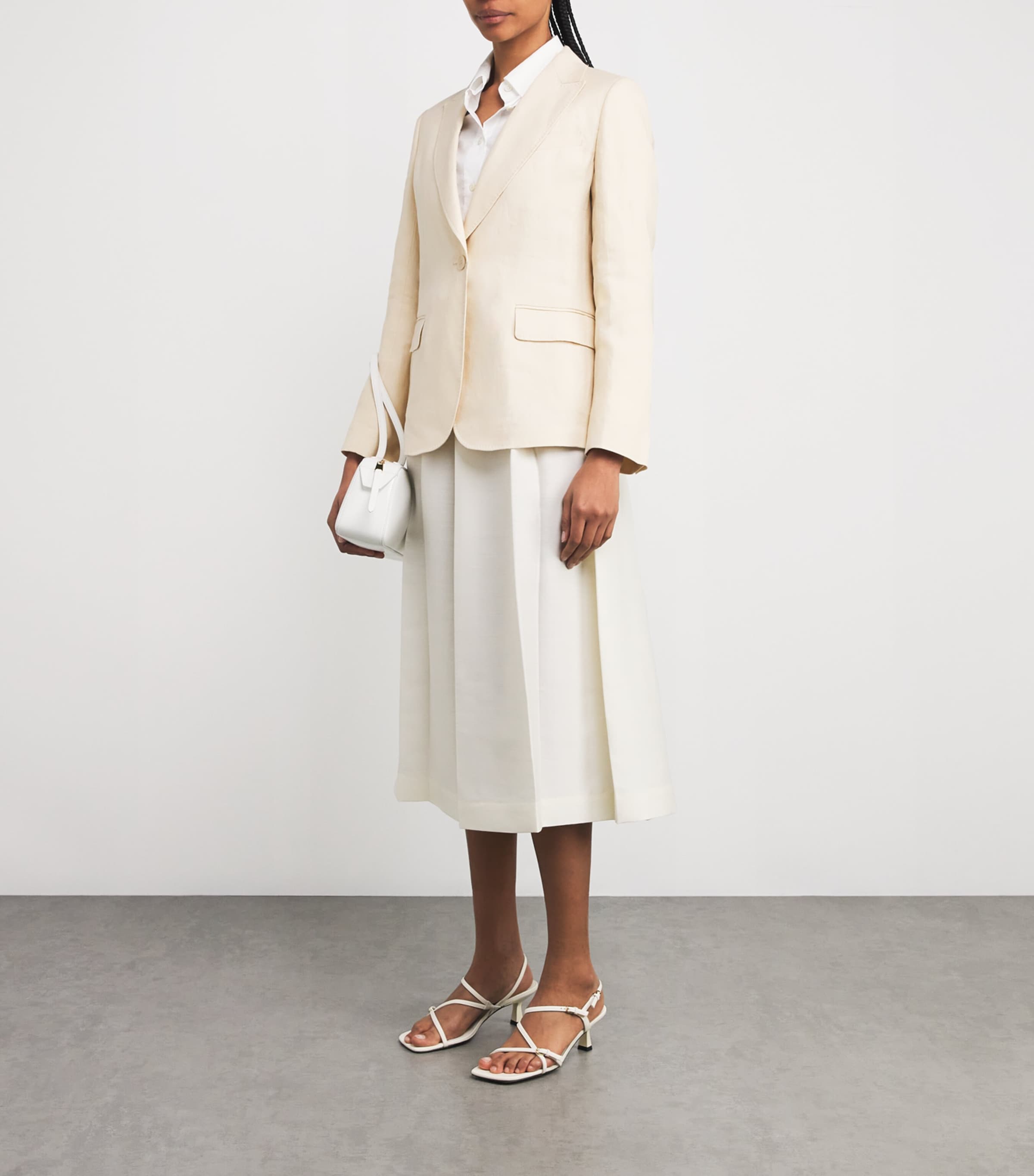 Linen Single-Breasted Blazer IVORY Image 2