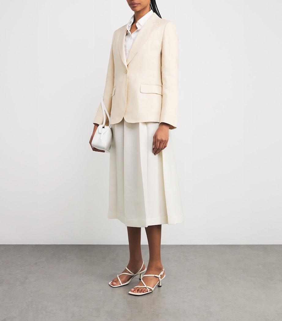 Linen Single-Breasted Blazer IVORY Image 2