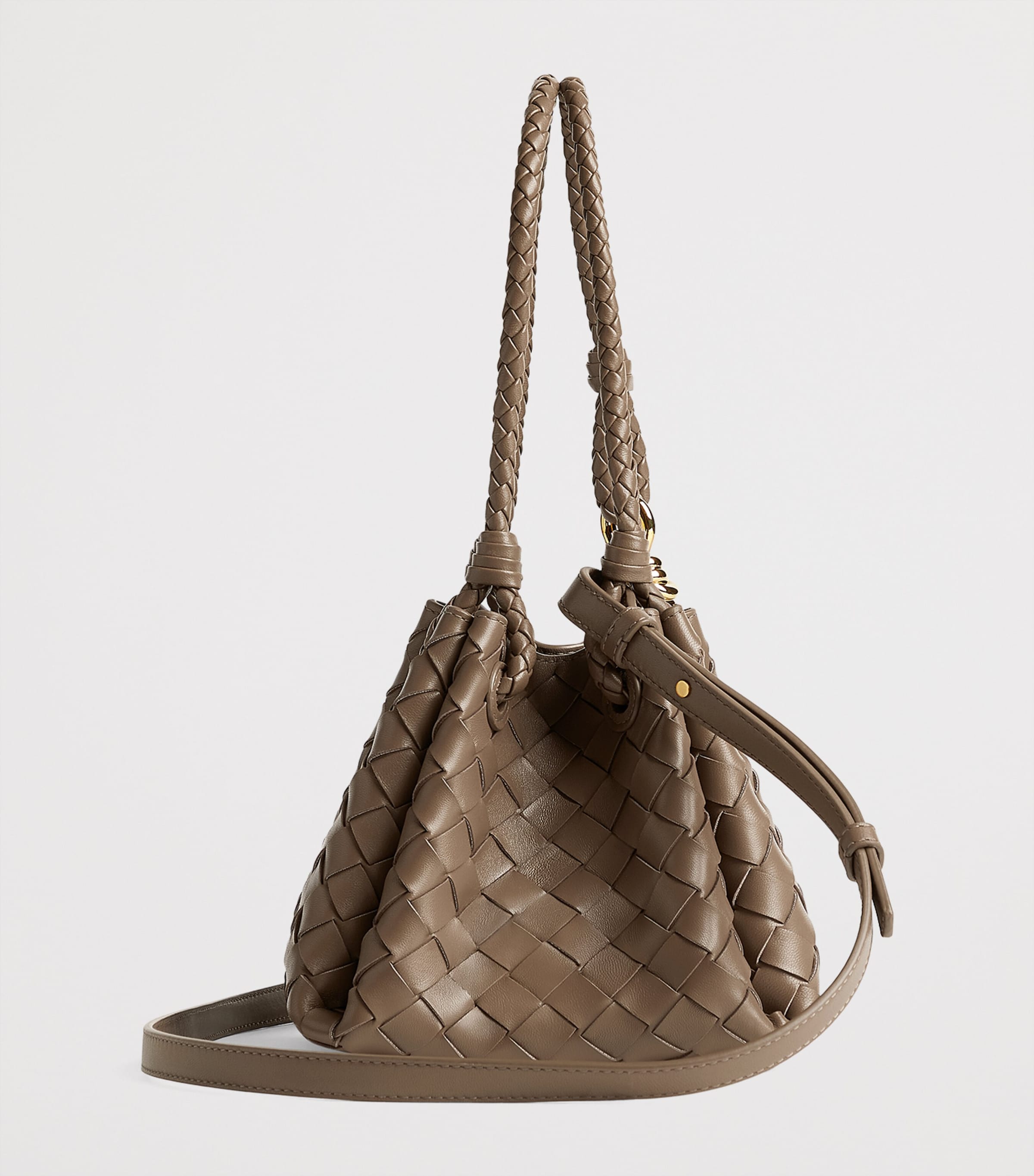 Small Leather Intrecciato Parachute Shoulder Bag 2360 Image 4