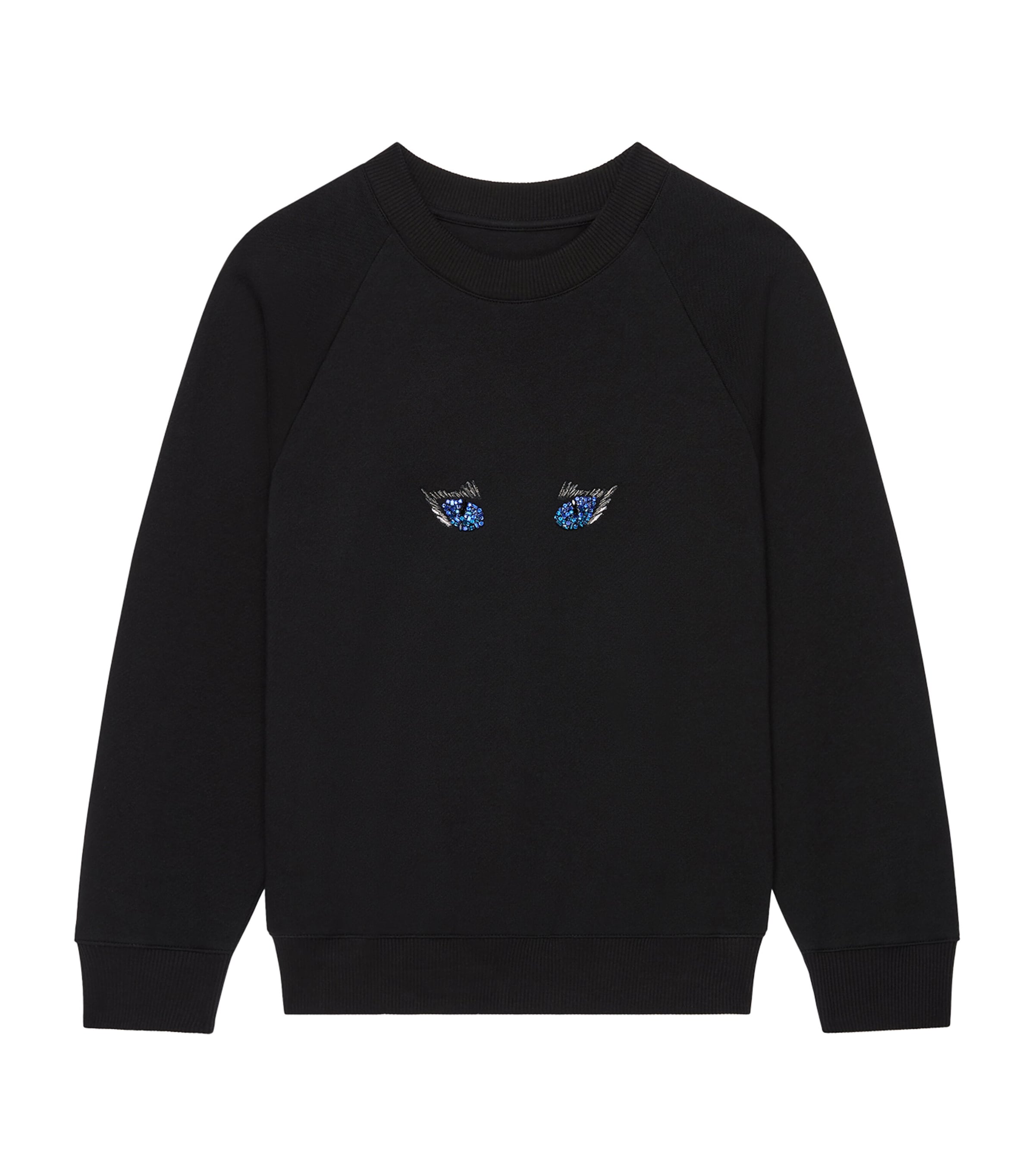 Givenchy Slim Fit Sweatshirt In Fleece With Cat Eye Embroidery