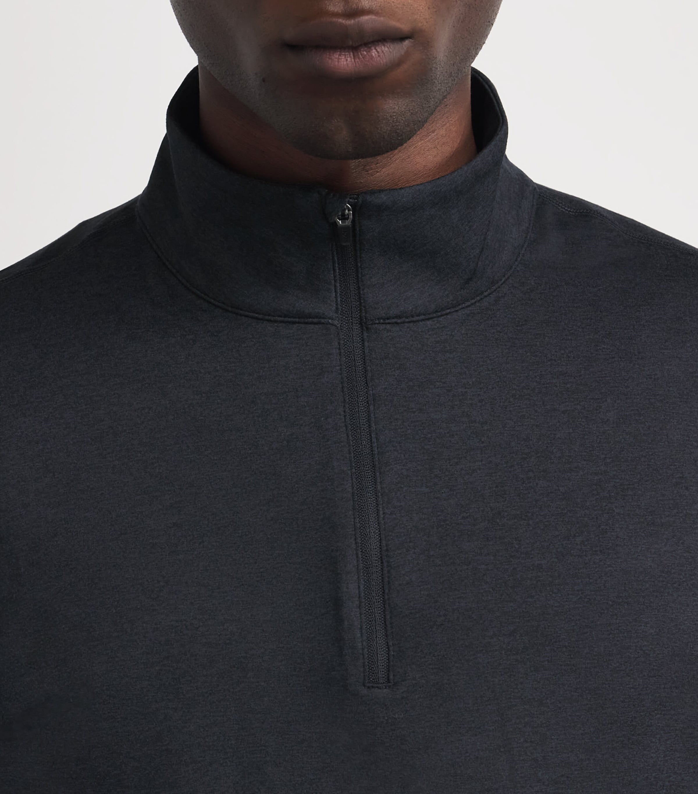 VUORI Mens Quarter-Zip Ponto Sweatshirt Hin/ink Heather Image 6