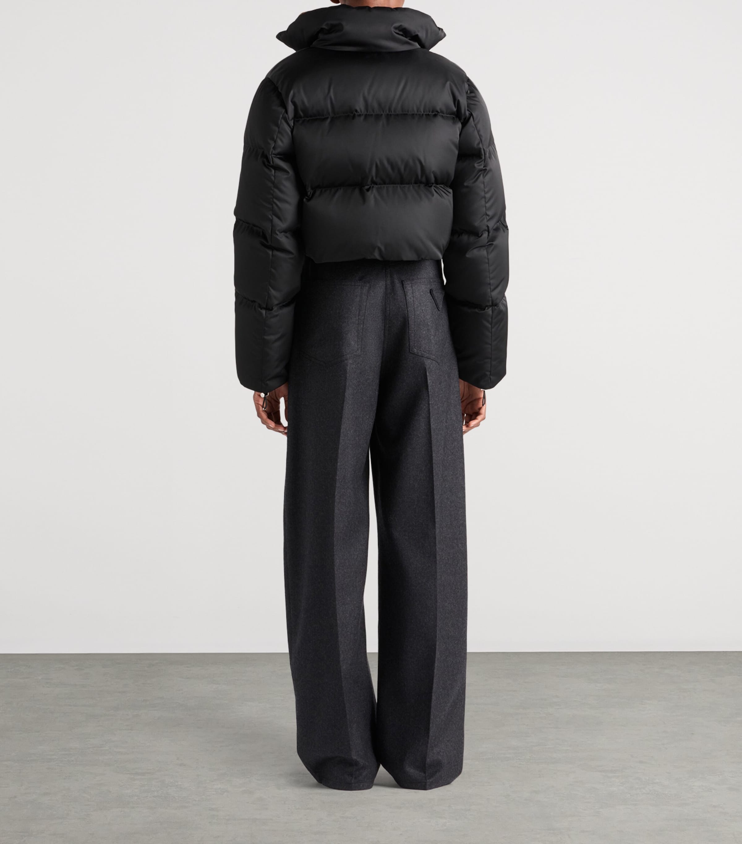 Re-Nylon Cropped Down Jacket F0002 Image 5