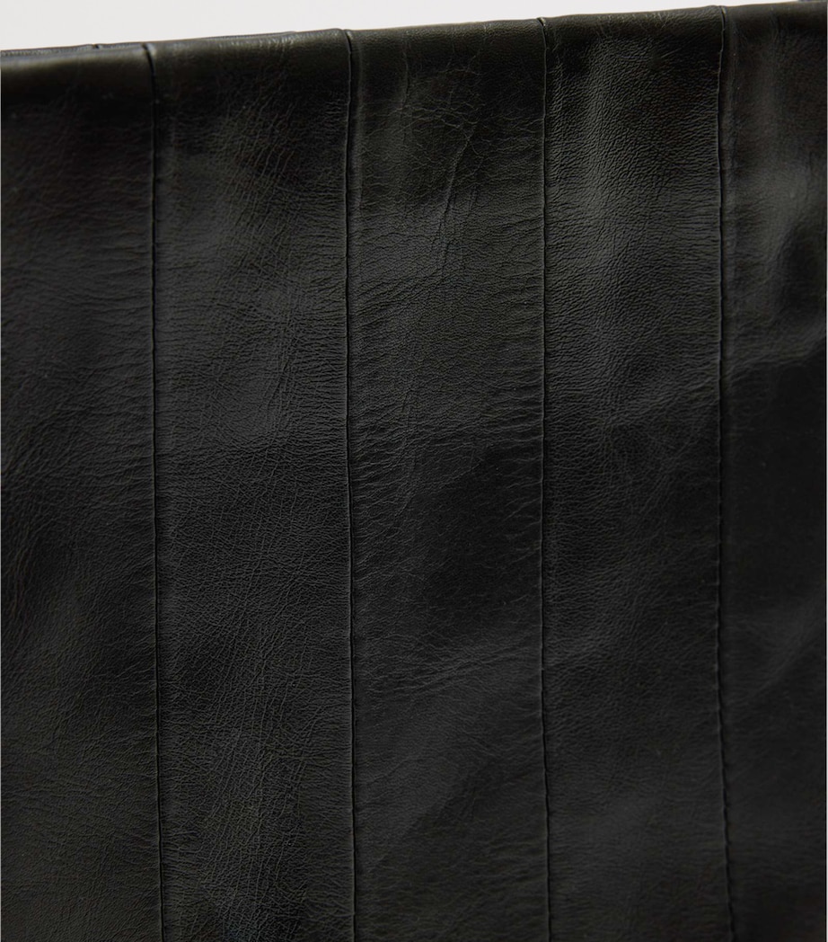 AllSaints Leather Panelled Bettina Clutch Bag Black Image 6