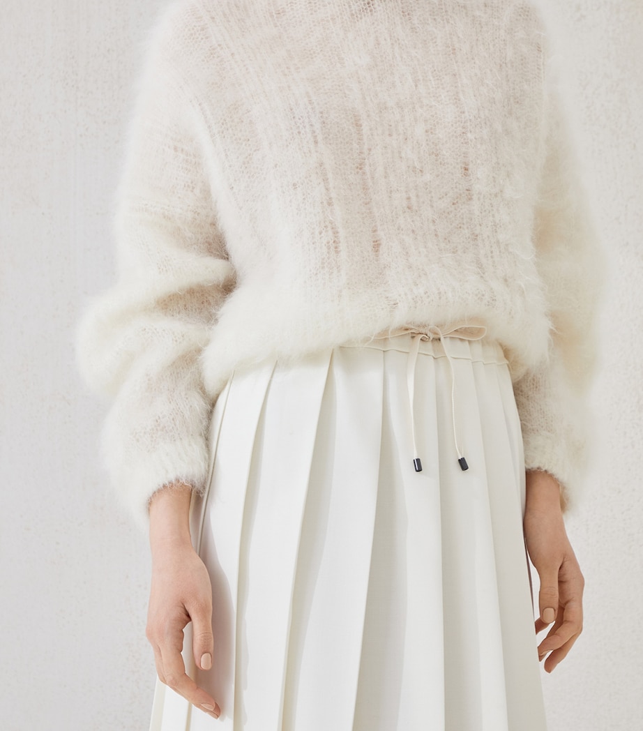 Techno Virgin Wool-Blend Track Skirt C9555 Image 5