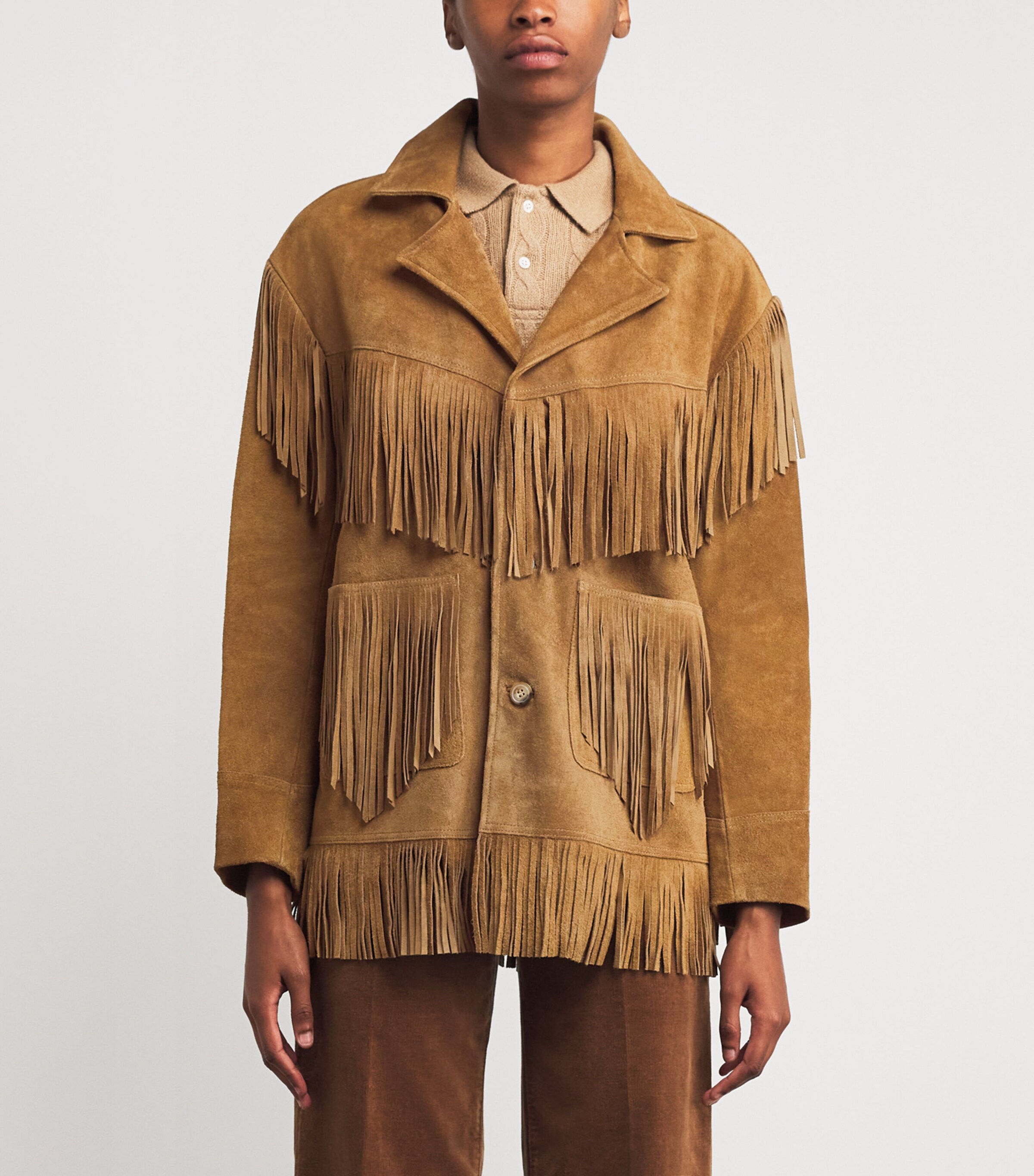 Suede Fringed Jacket MAPLE Image 3