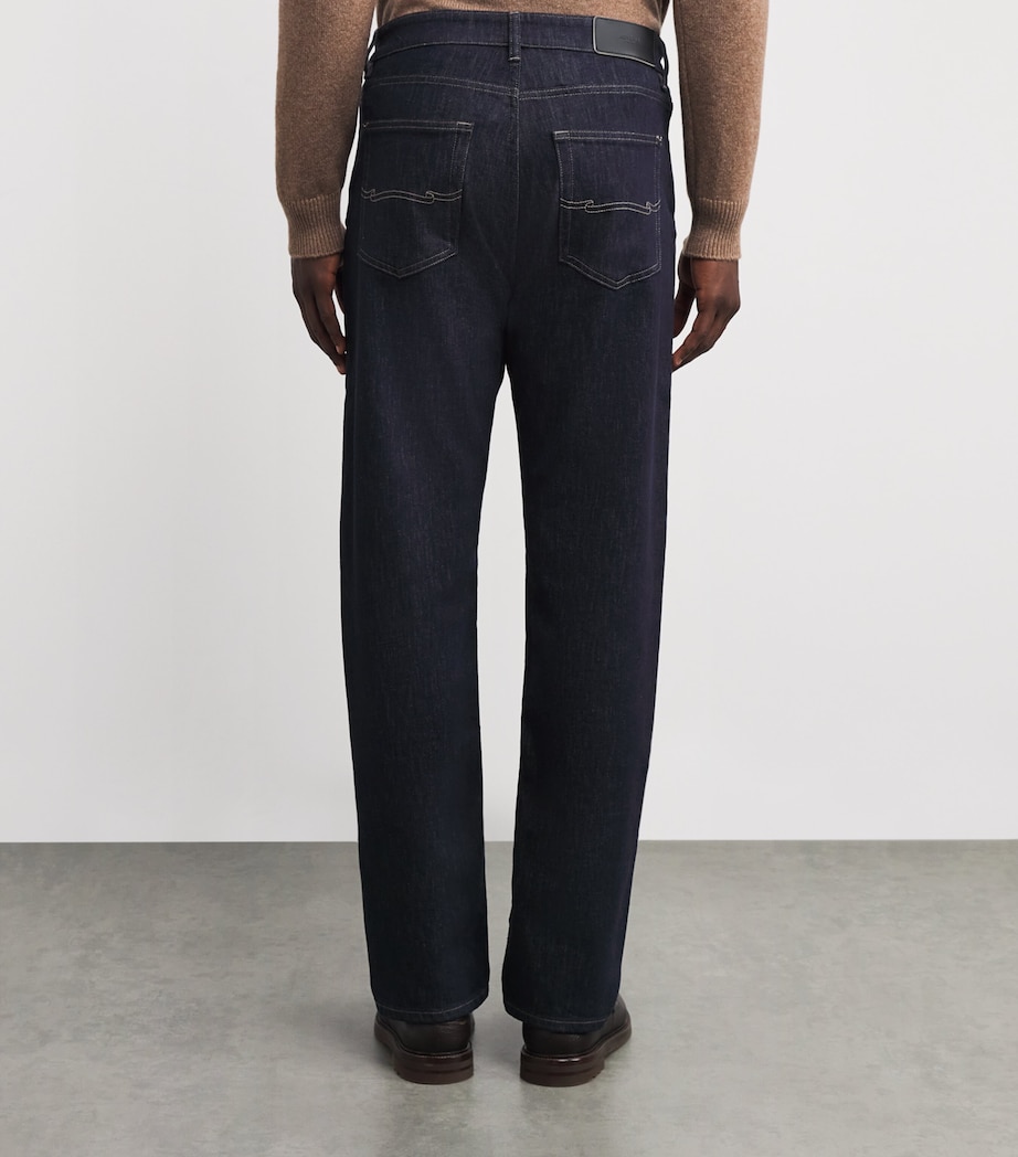 Cotton-Wool Slim Jeans B80 - BLUE - NIGHT Image 4