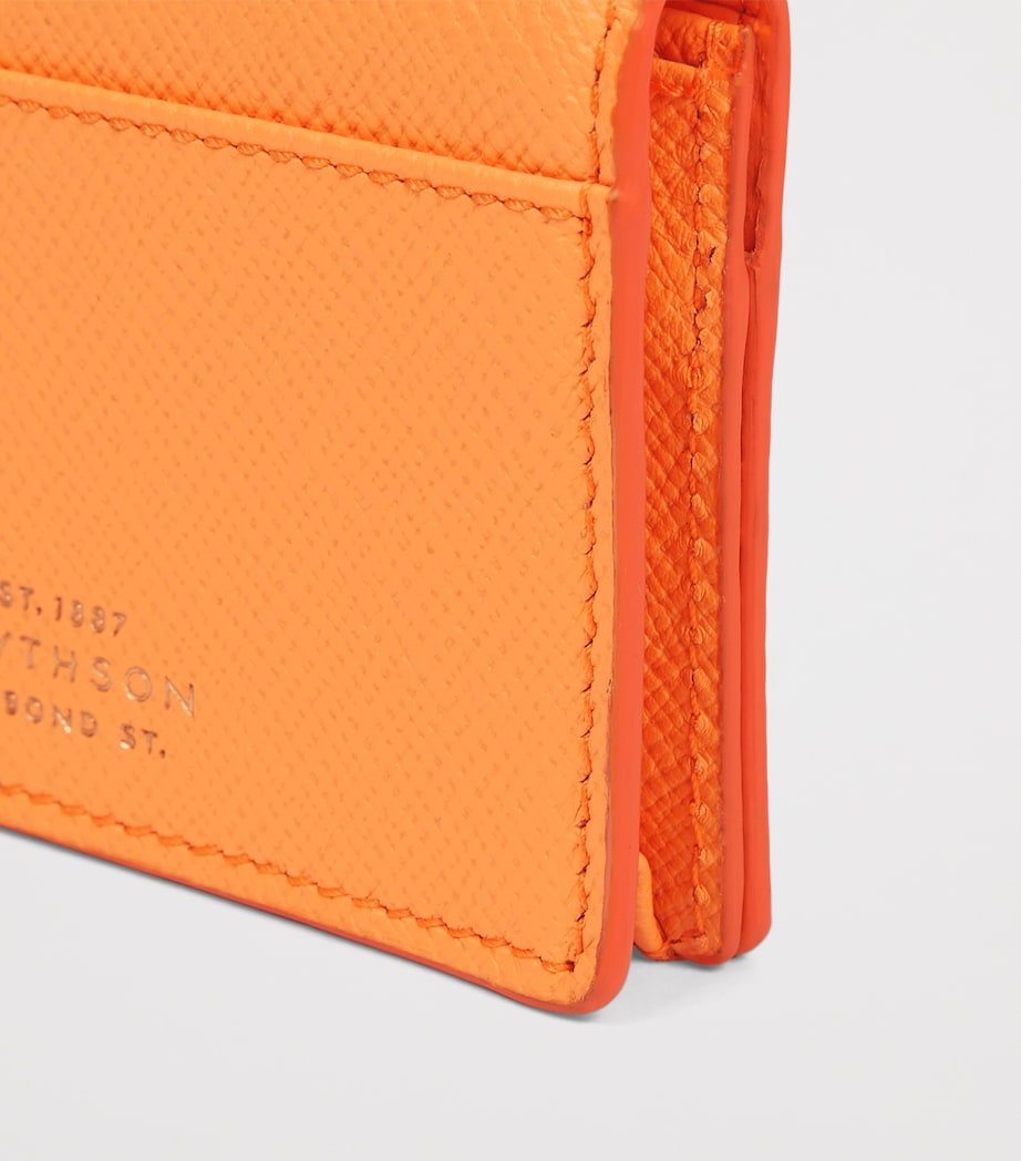 Smythson Calfskin Panama Folded Card Holder L Orange Image 4