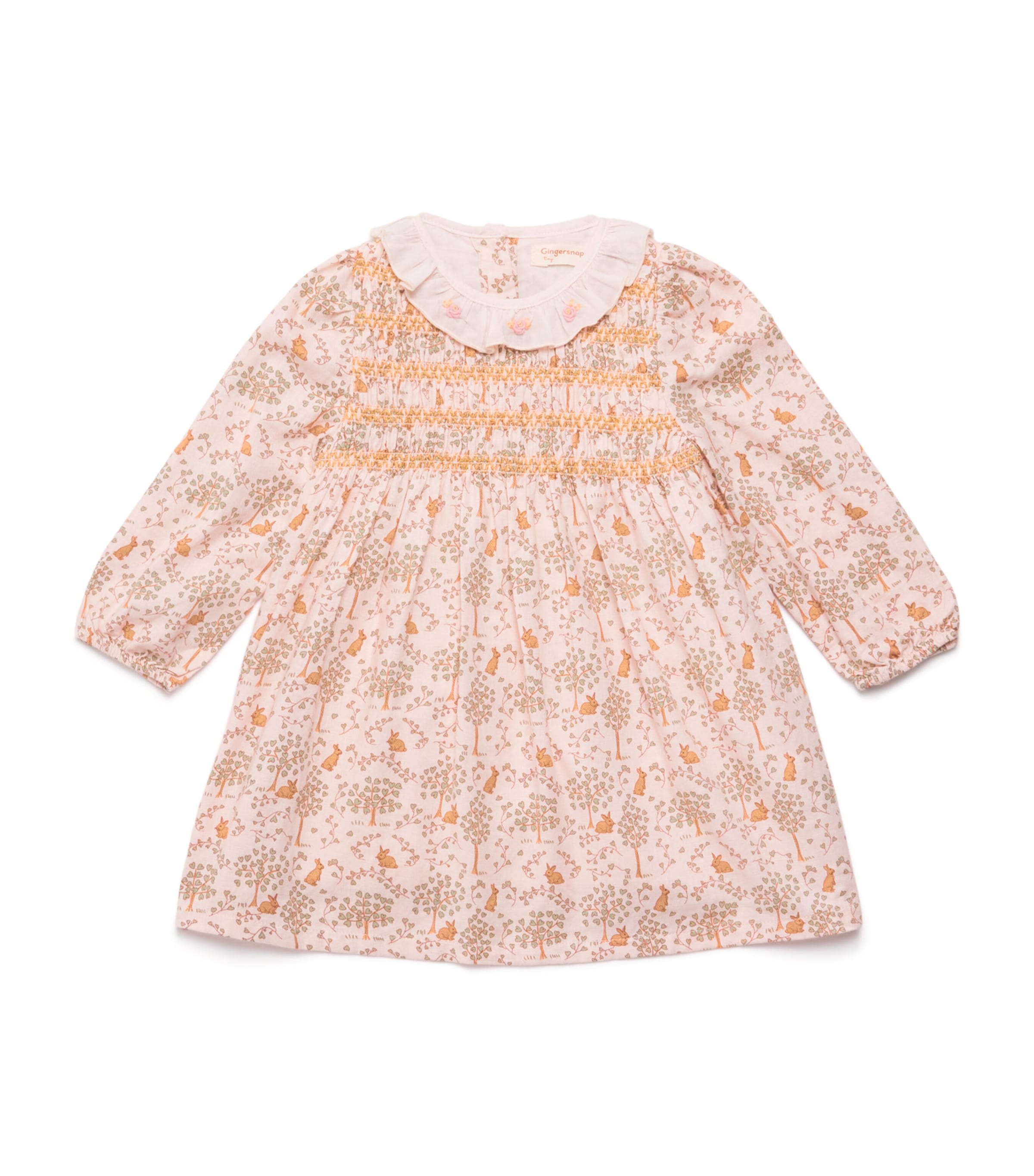 Cotton Bunny Meadow Trixie Smock Dress (6-36 Months) MULTICOLOR Image 1