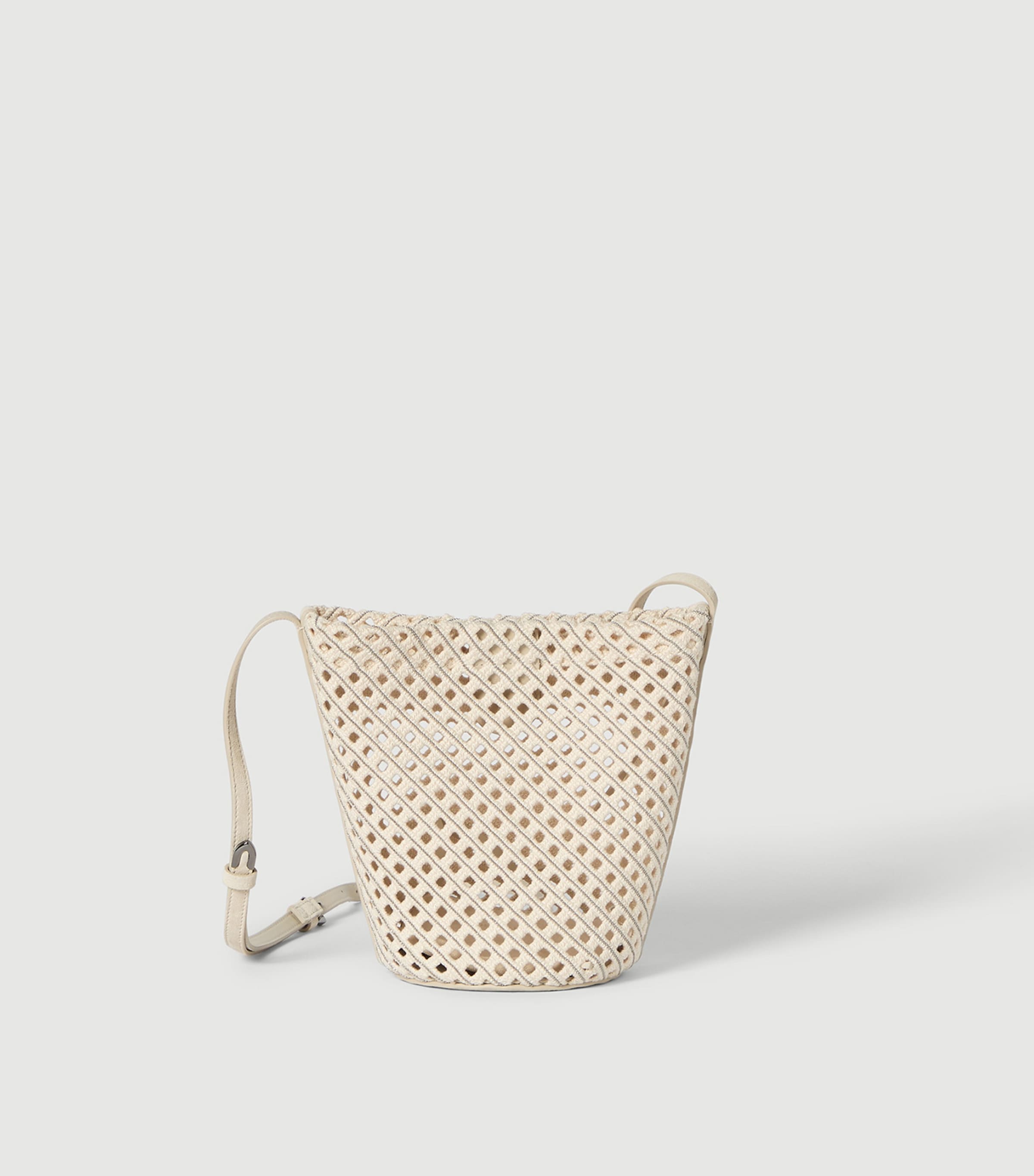 Brunello Cucinelli Cotton Woven Bucket Bag Image 3