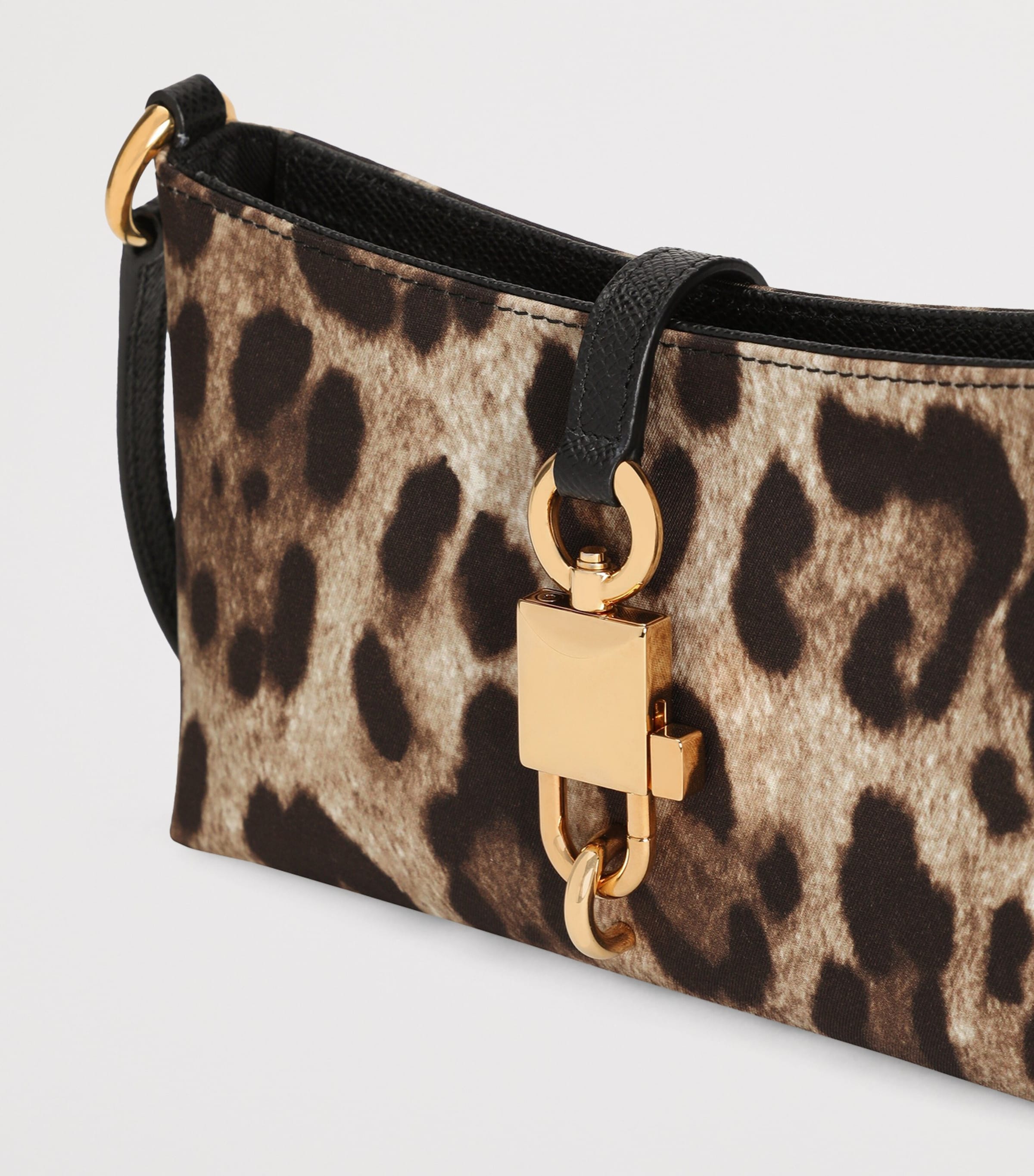 Leopard-Print Lock Shoulder Bag HY13M-LEO NEW Image 6
