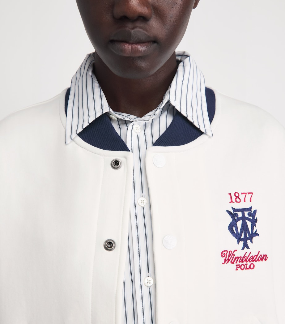 Polo Ralph Lauren Womens x Wimbledon Logo Bomber Jacket White Image 3