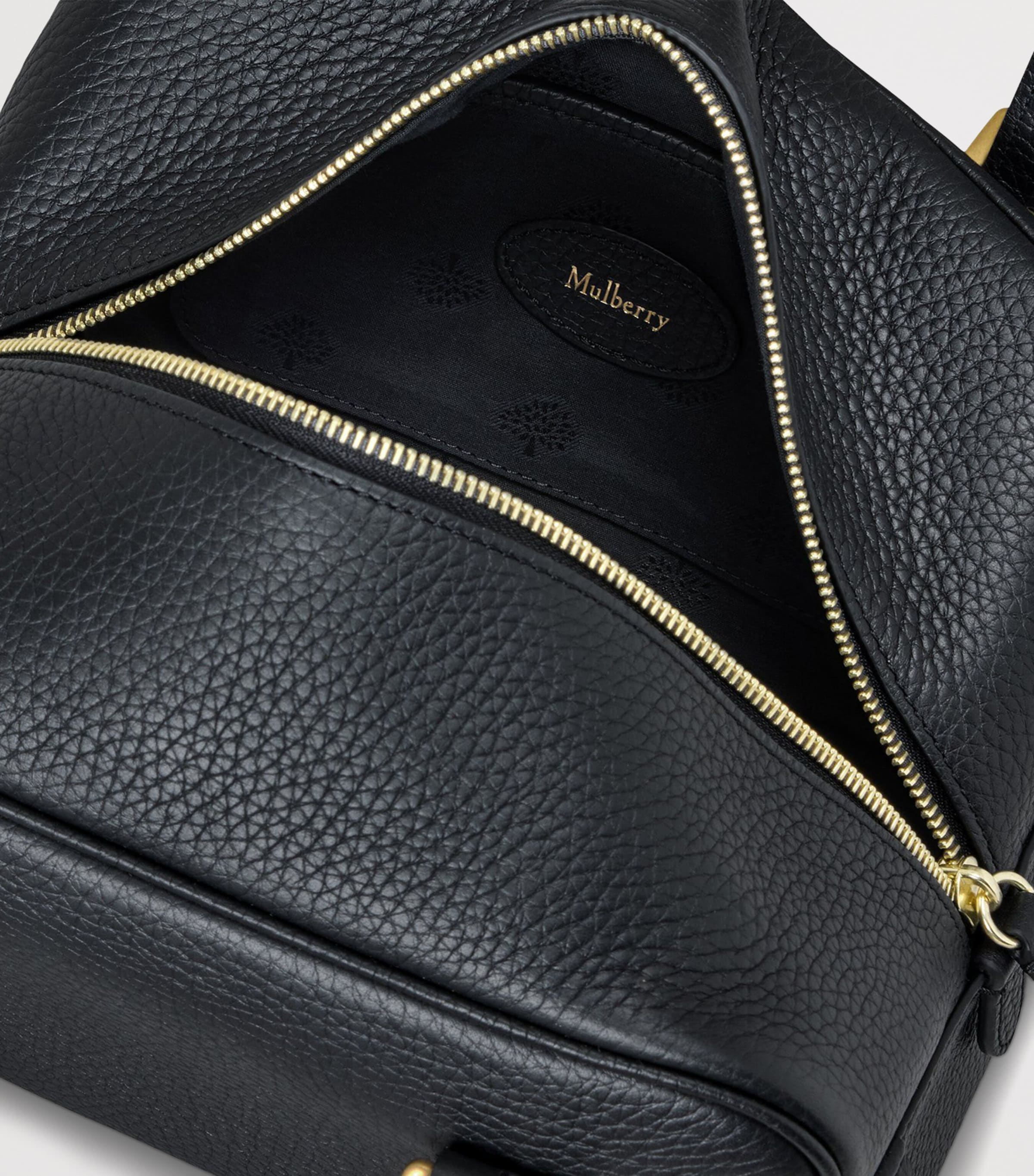 Mulberry Small Leather Boston Shoulder Bag Black Image 5