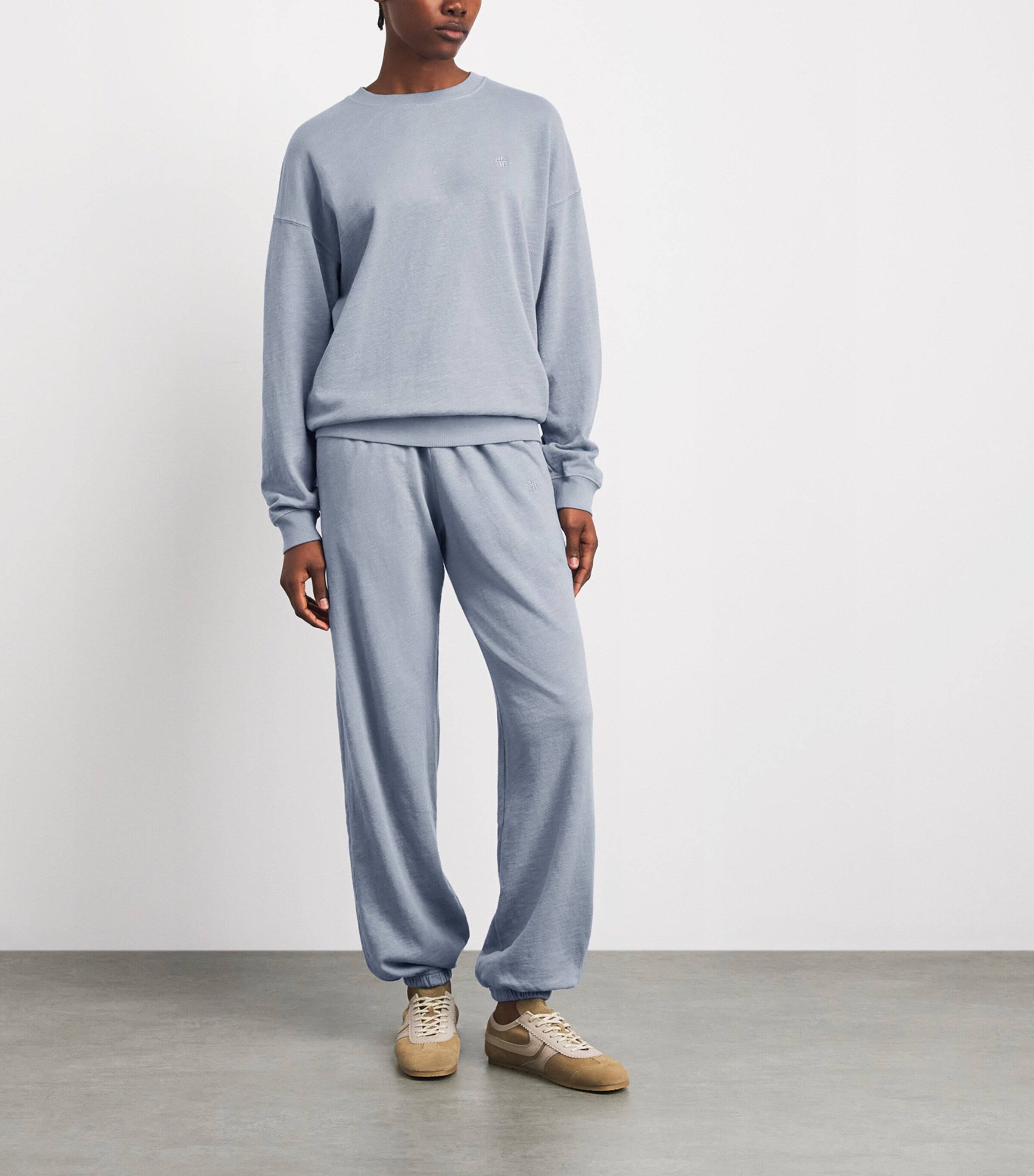 ÉTERNE Womens Cotton Oversized Sweatshirt Slate Image 2