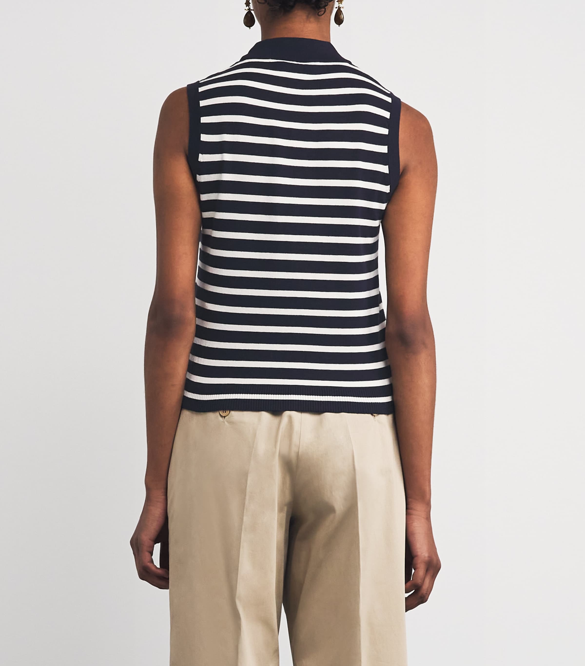 Stretch-Knit Sweater Vest NAVY Image 4