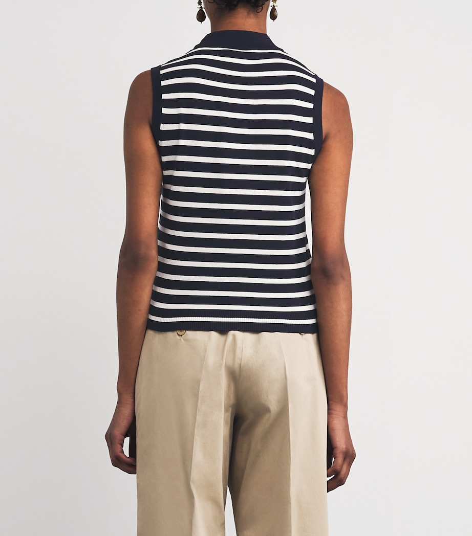 Stretch-Knit Sweater Vest NAVY Image 4