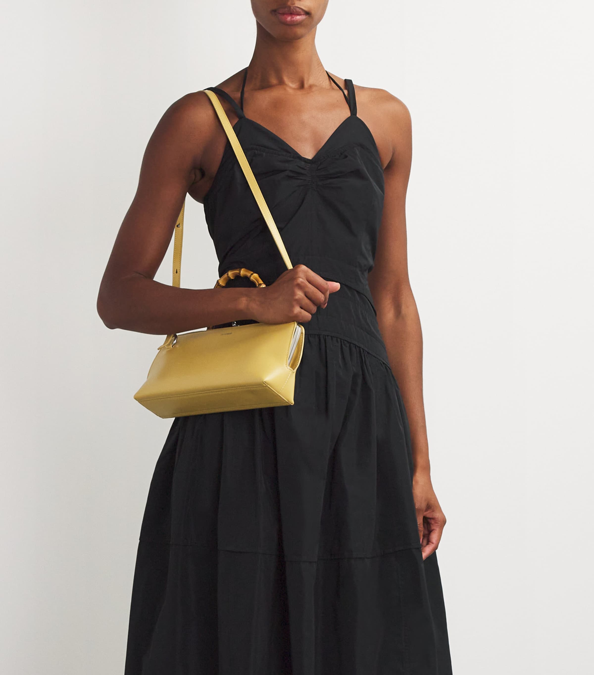 【ミニマルで都会的】JILSANDER Goji Bamboo Piccola イエロー Jil Sander Small Goji Bamboo Bag | Yellow | FARFETCH JO