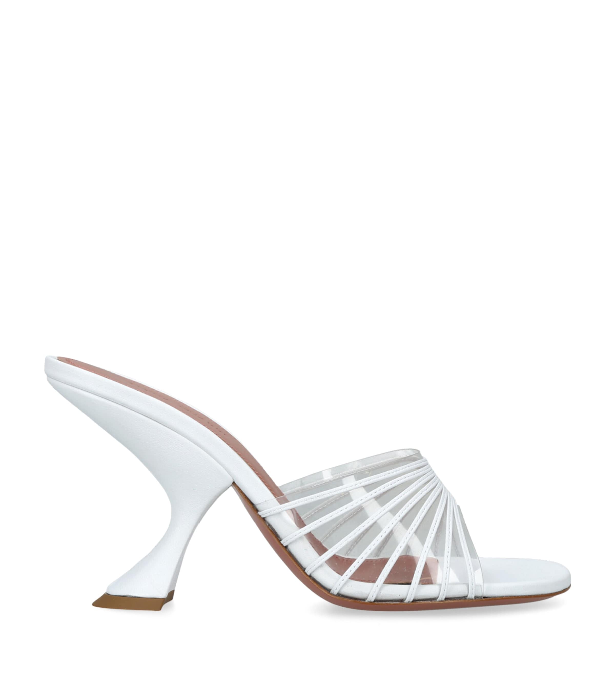 Leather Mookie Heeled Mules 90 WHITE/COMB Image 1