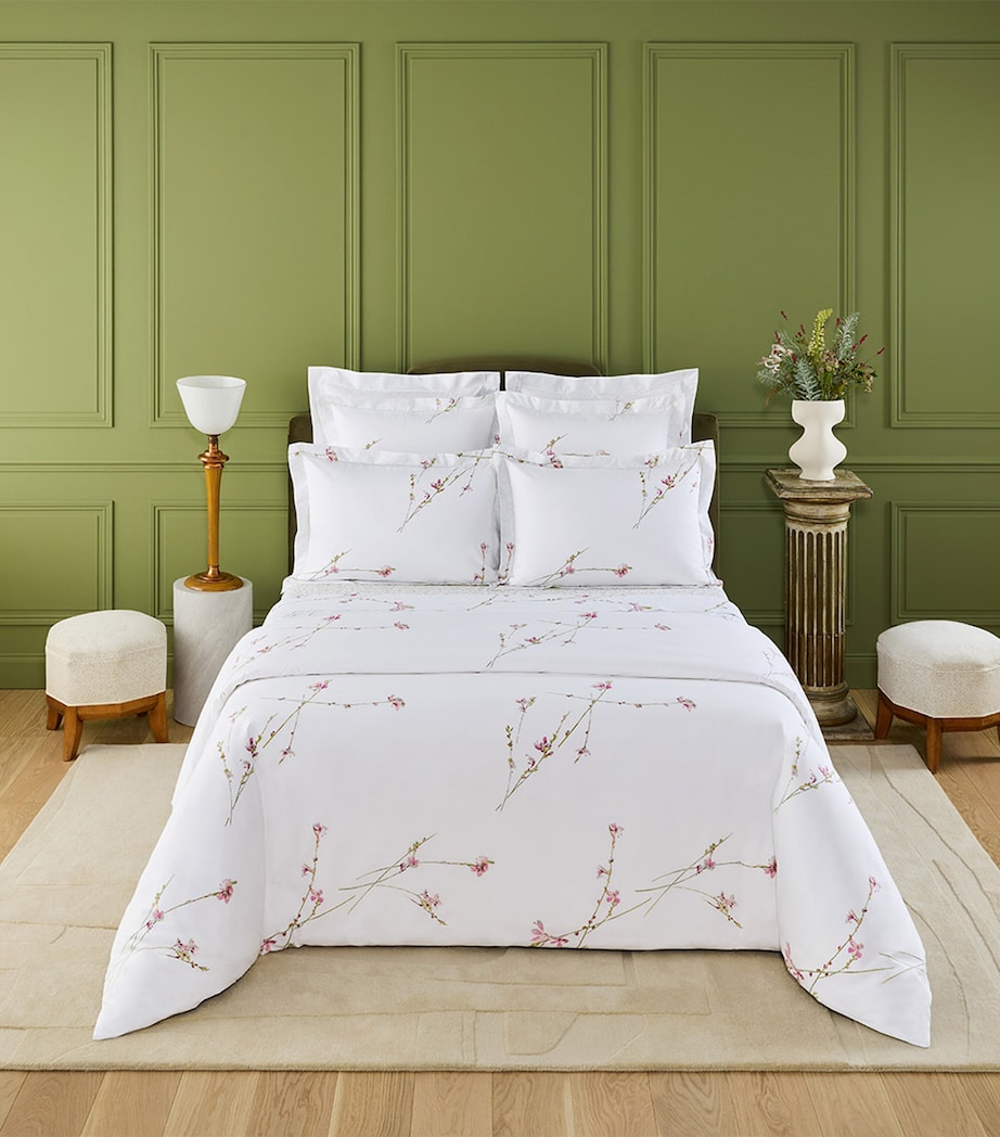 Yves Delorme Floral Gaura Square Oxford Pillowcase (65cm x 65cm) Multicoloured Image 3
