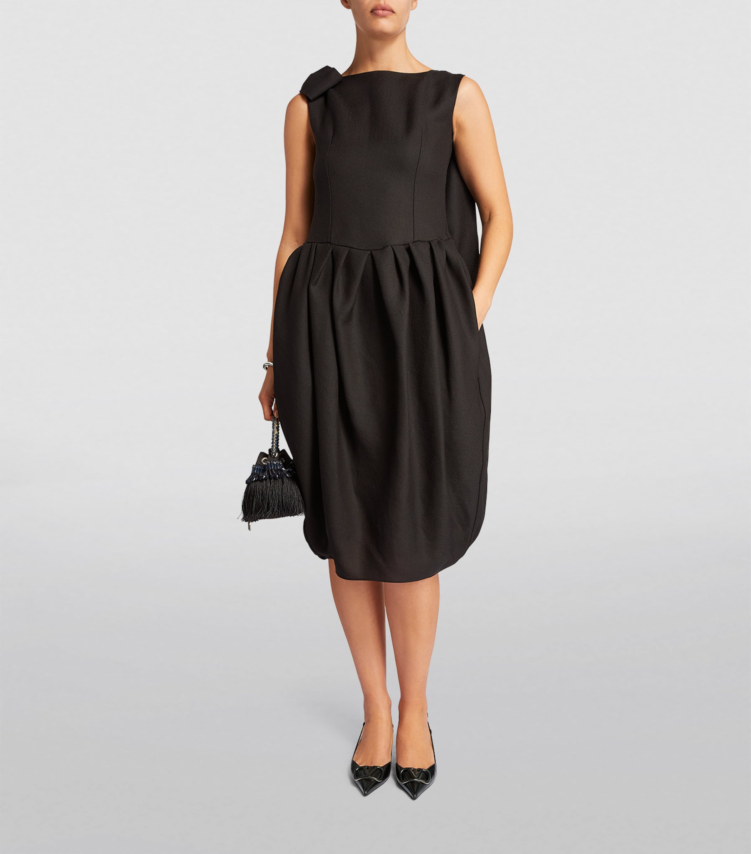 Valentino Garavani Black VLOGO Slingback Pumps 40 | Harrods US