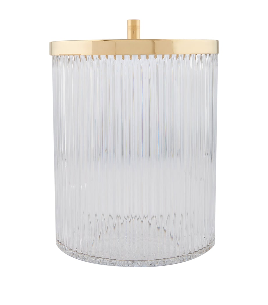 Crystal Bin With Lid GOLD Image 1