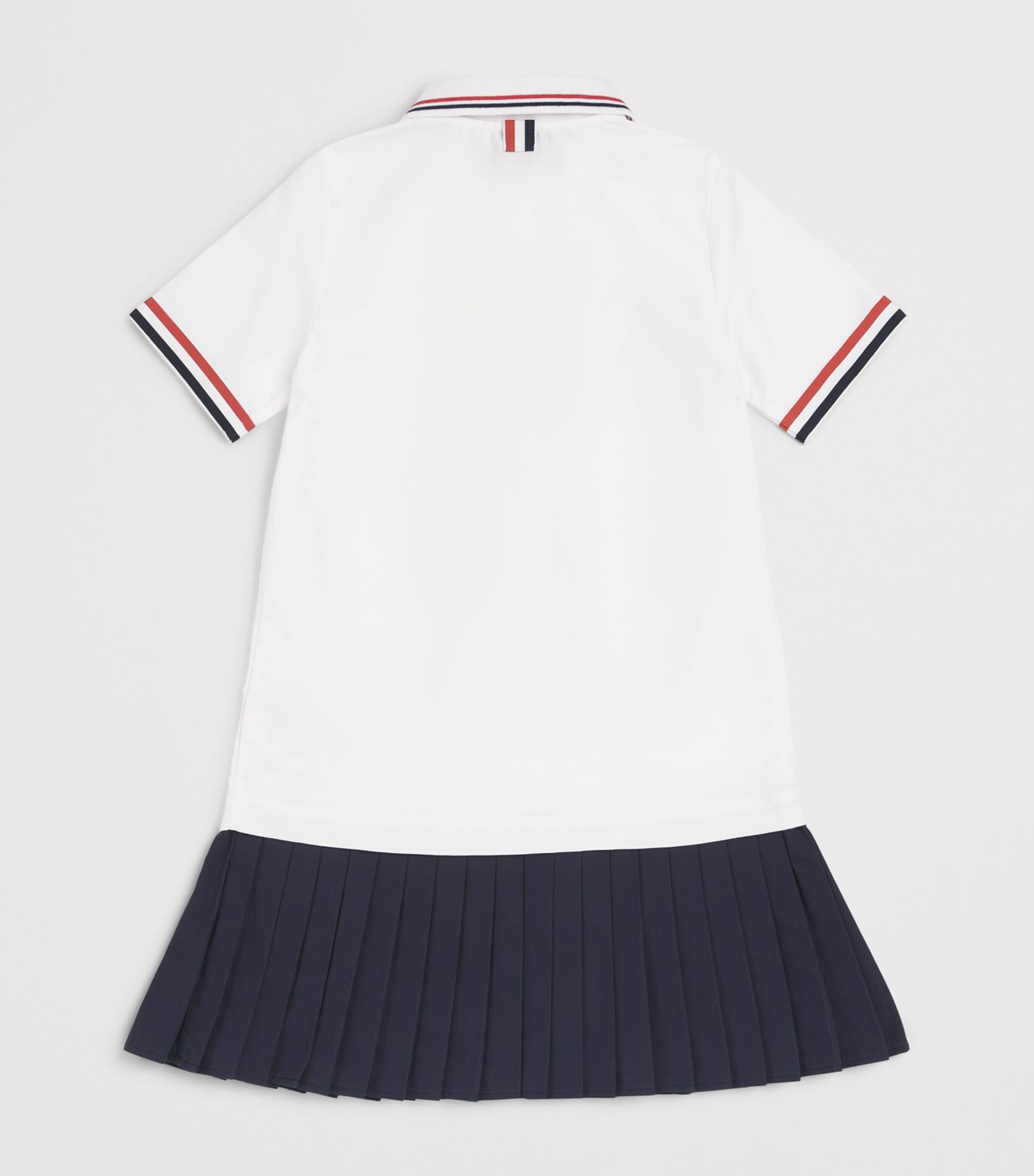 Thom Browne Kids Cotton Pleated Oxford Dress (2-12 Years) White Image 2