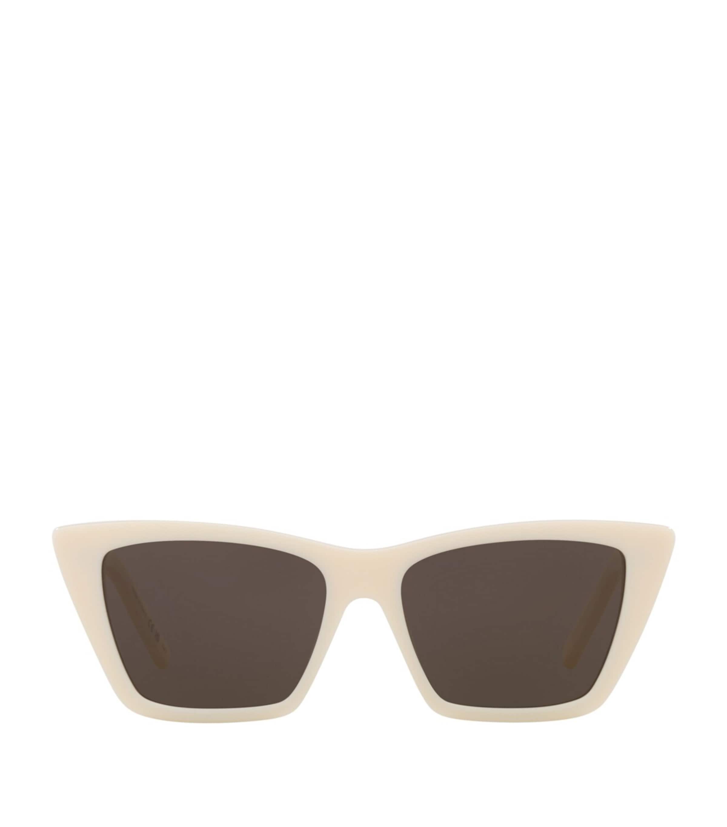 Saint Laurent Womens White Sl 276 Mica Cat Eye Acetate Sunglasses In White