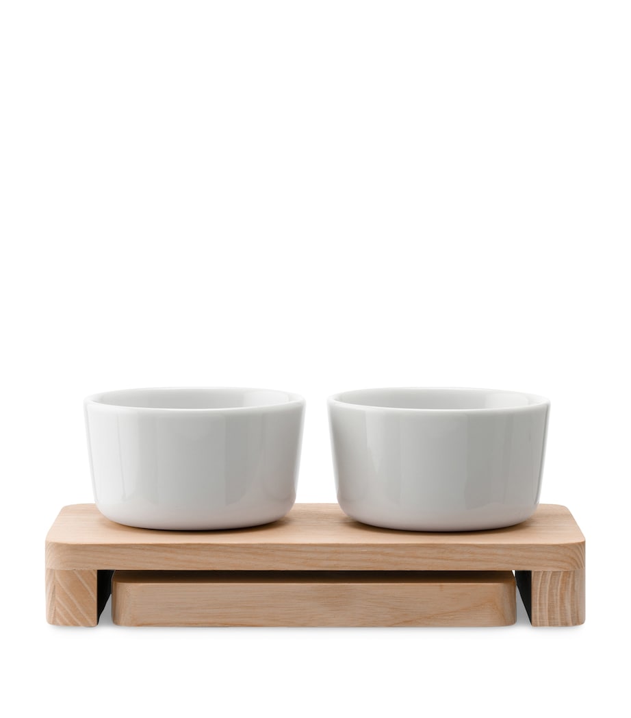 Porcelain Collective Serving Bowls and Tray Set WHITE Image 3