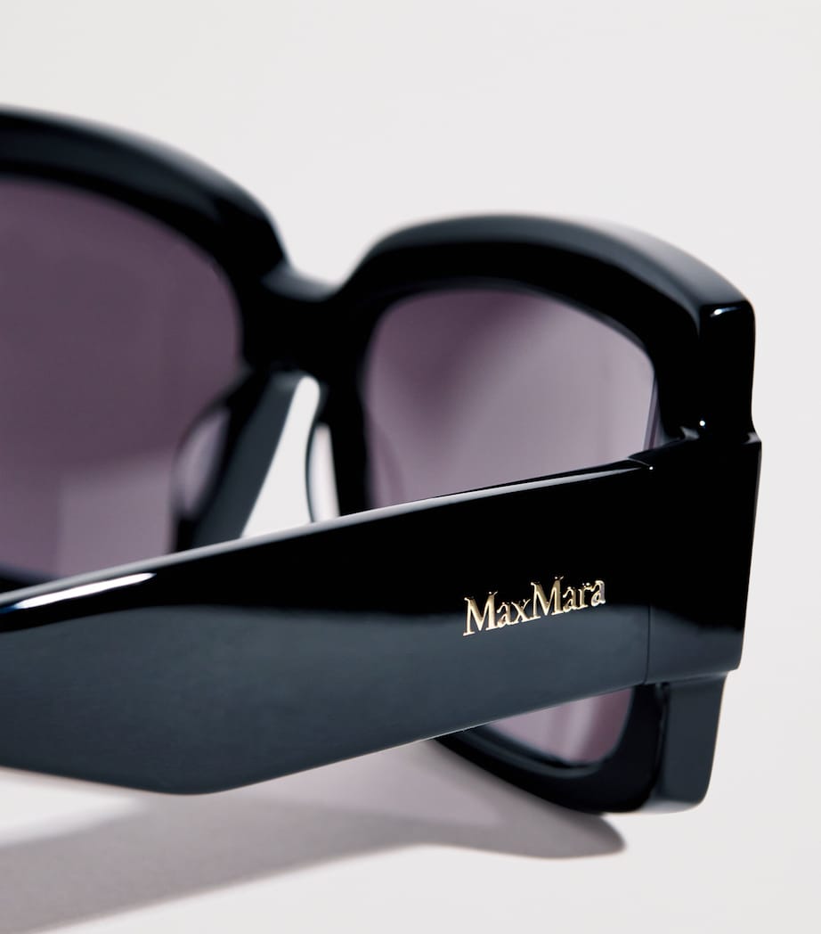 Acetate Square-Frame Sunglasses BLACK Image 5