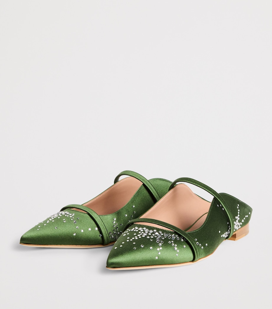 Crystal-Embellished Maureen Mules HARRODS GREEN Image 3