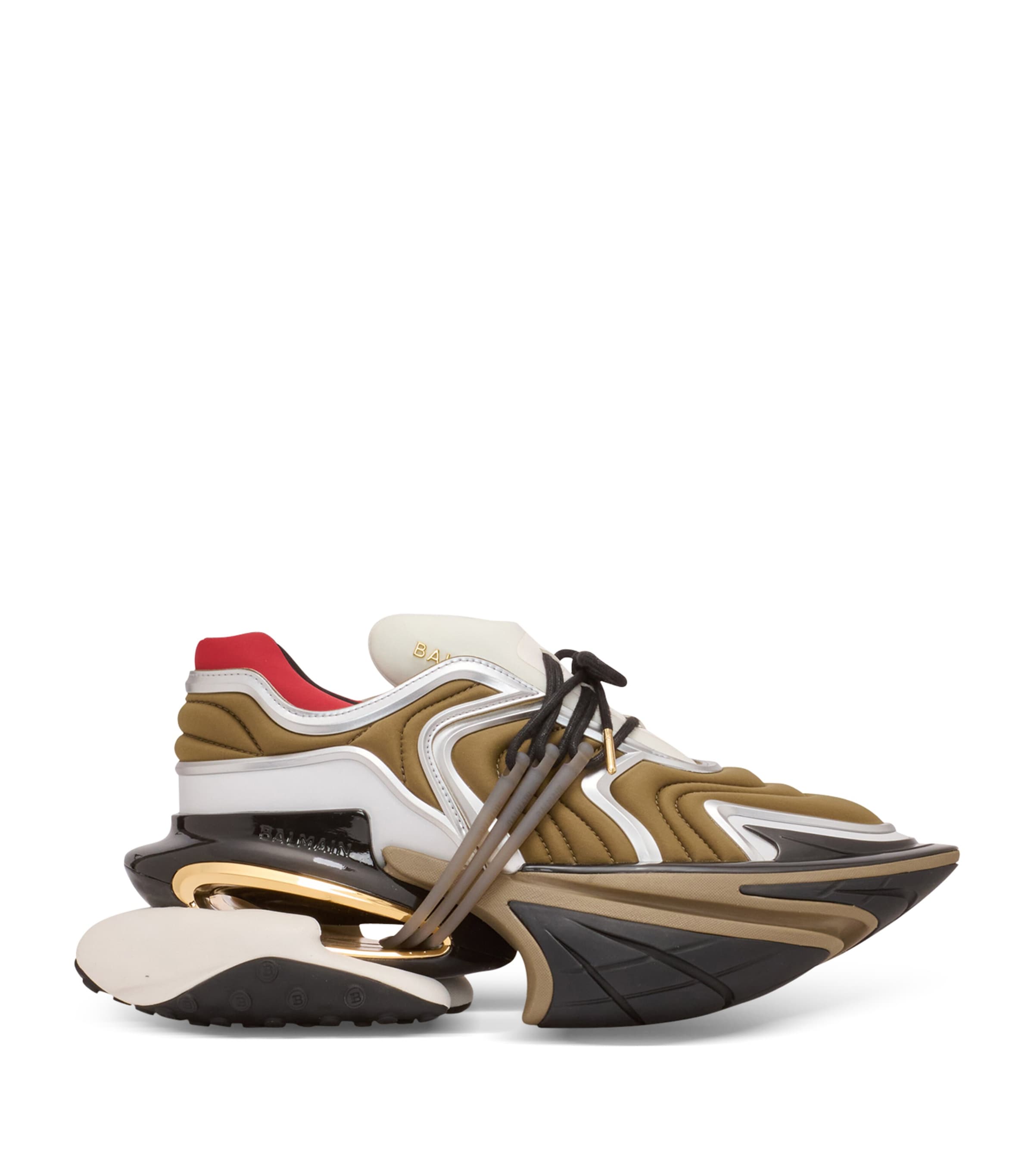 Balmain Unicorn Wave Sneakers Multicolor In Gray